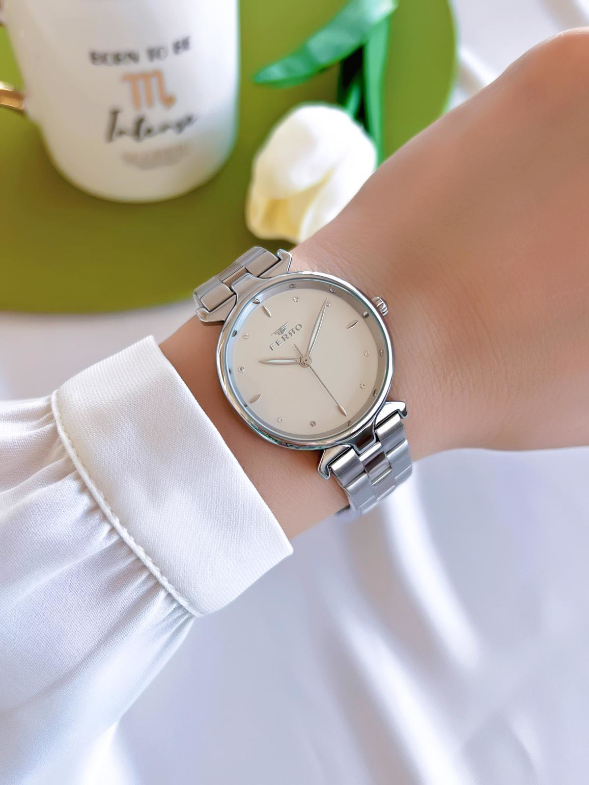 Ferro Çelik Kordon İyon Kaplama Kasa 3 Atm Suya Dayanıklı Kadın K