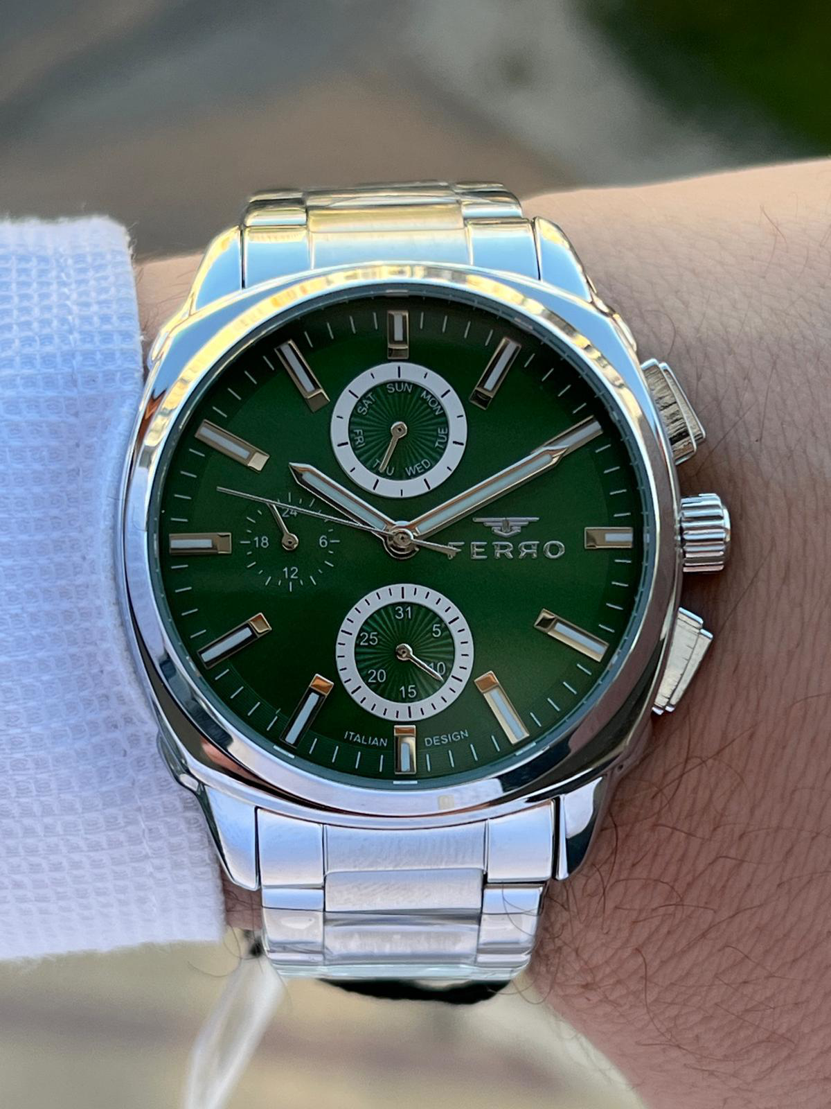 Ferro Çelik Kordon İç Fonksiyonları Aktif Chronograph 30 Mt Su Ge