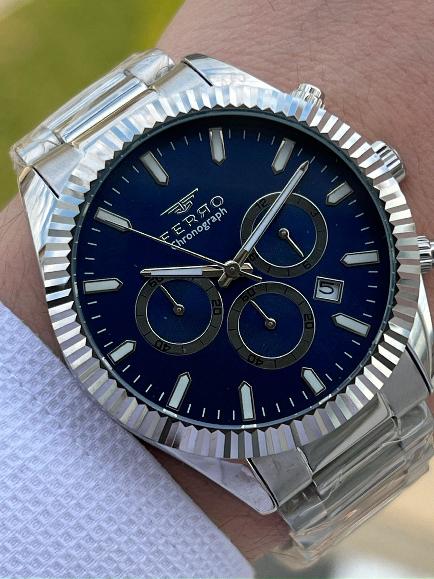 Ferro Çelik Kordon İç Fonksiyonları Aktif Chronograph 30 Mt Su Ge