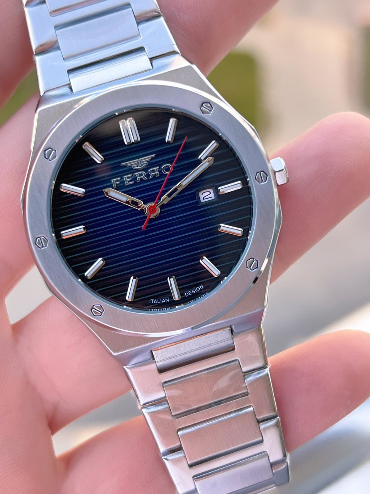 Ferro Çelik Kordon Nişan Ve Damat Saati Olarak ITALIAN DESIGN 3 A