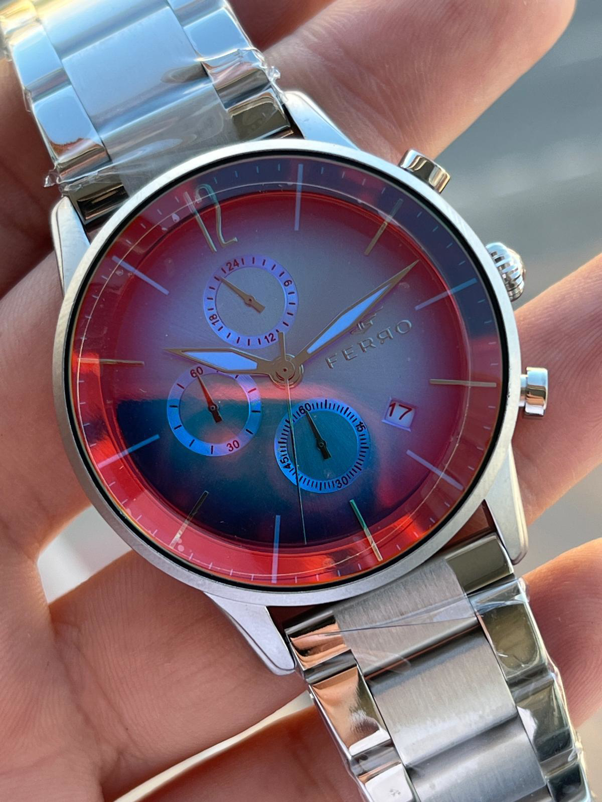Ferro Çelik Kordon İç Fonksiyonları Aktif Chronograph 30 Mt Su Ge