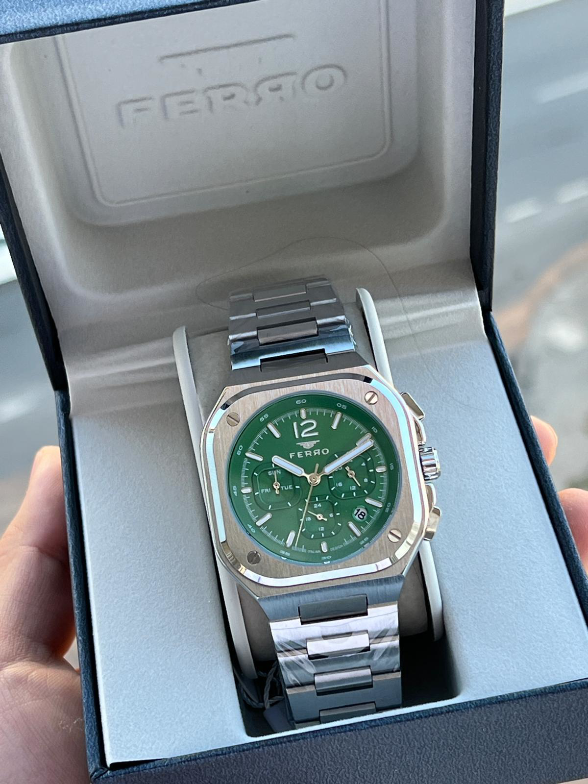 Ferro Çelik Kordon İç Fonksiyonları Aktif Chronograph 30 Mt Su Ge