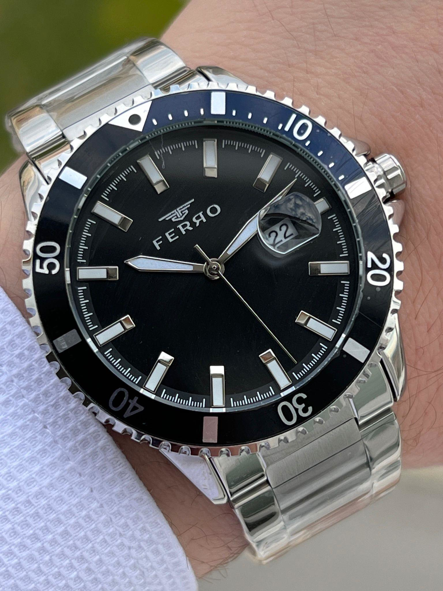 Ferro Çelik Kordon İç Fonksiyonları Aktif Chronograph 30 Mt Su Ge