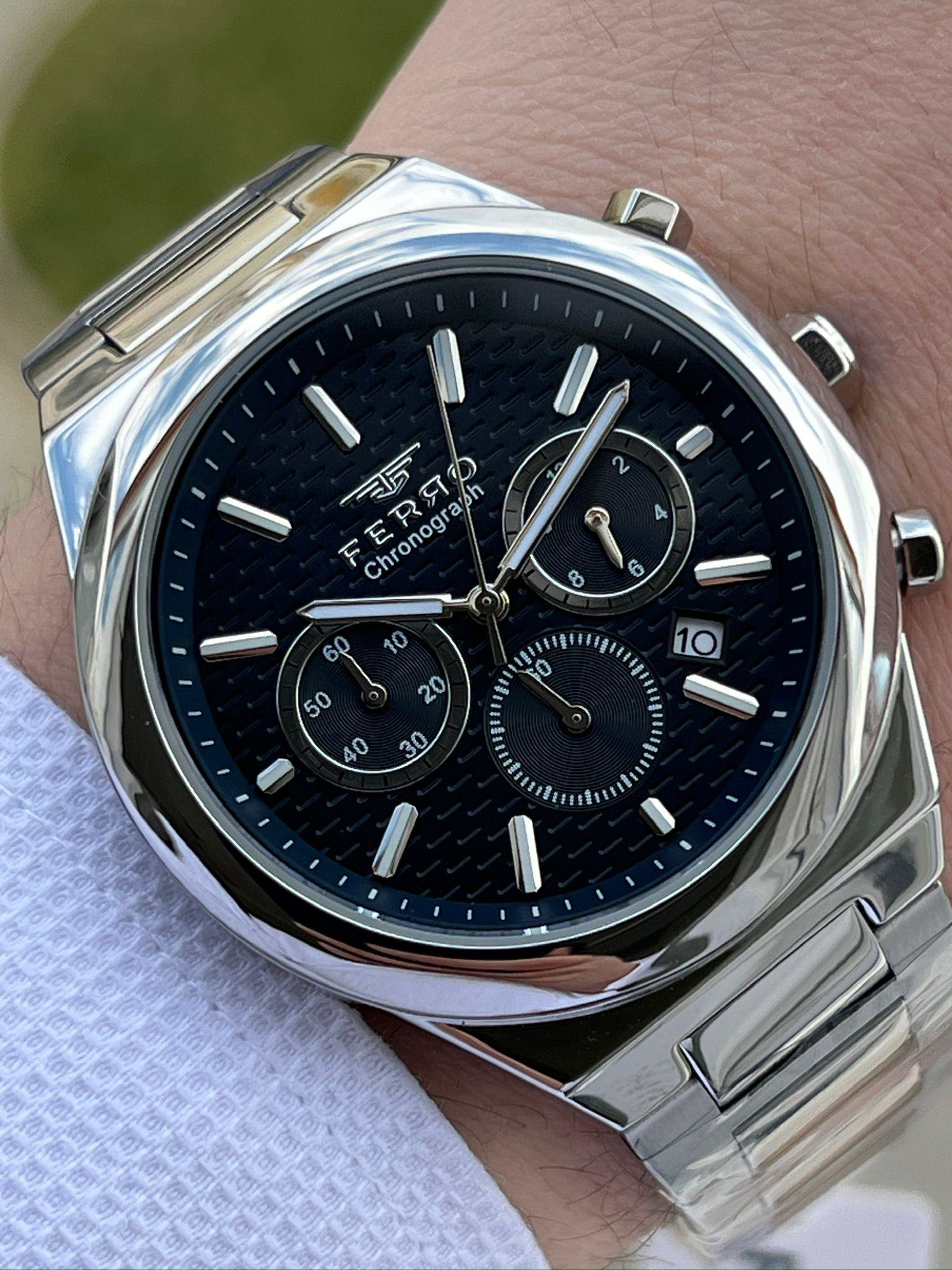 Ferro Çelik Kordon İç Fonksiyonları Aktif Chronograph 30 Mt Su Ge
