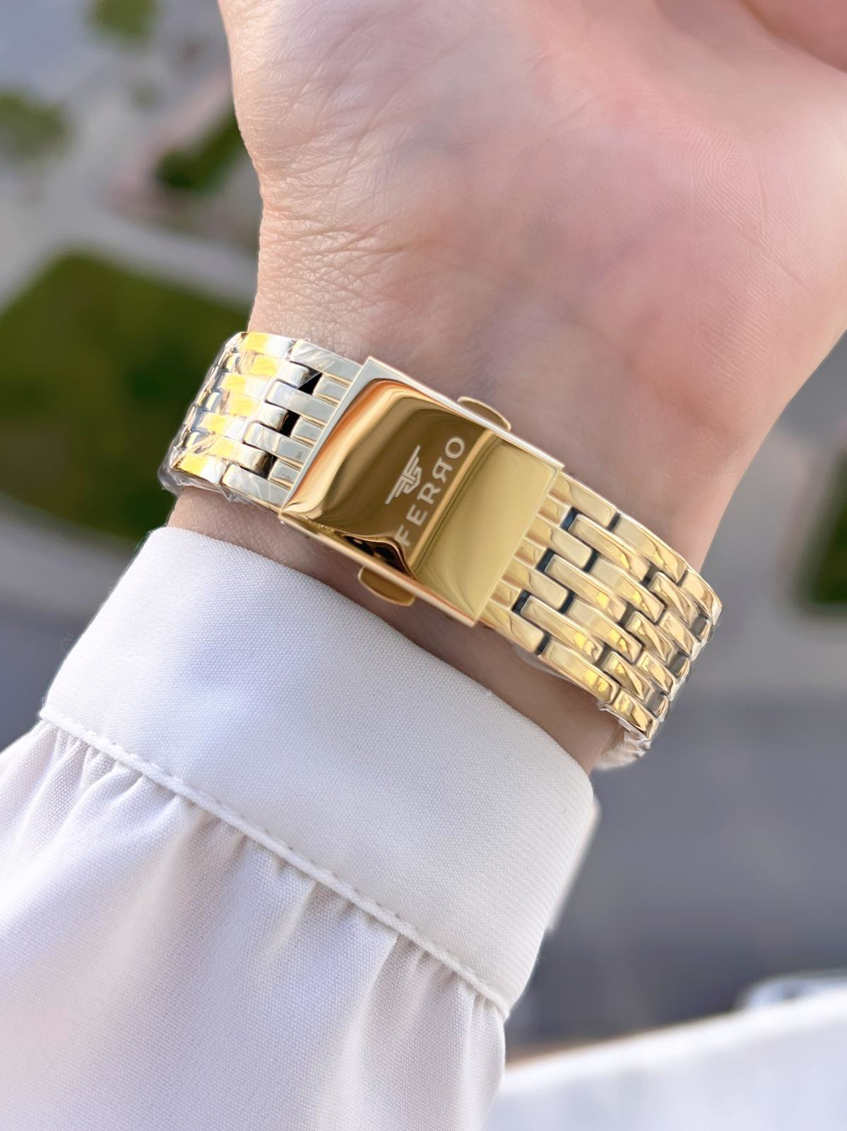 Ferro Çelik Kordon Taşlı Kasa İTALIAN DESIGN  2 Yıl Garantili Kad