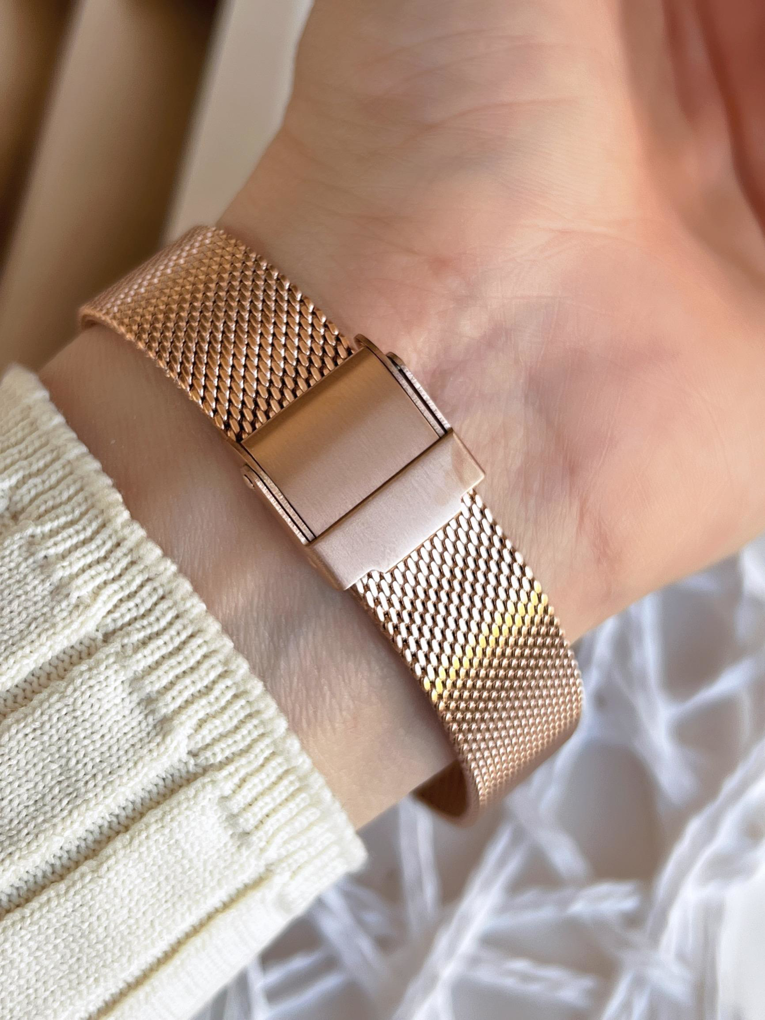 Ferro Hasır Kordonlu Rose Gold Kararmaz Renk Atmaz 3 Atm  Özel Ta Fiyatı, Yorumları ve Özellikleri