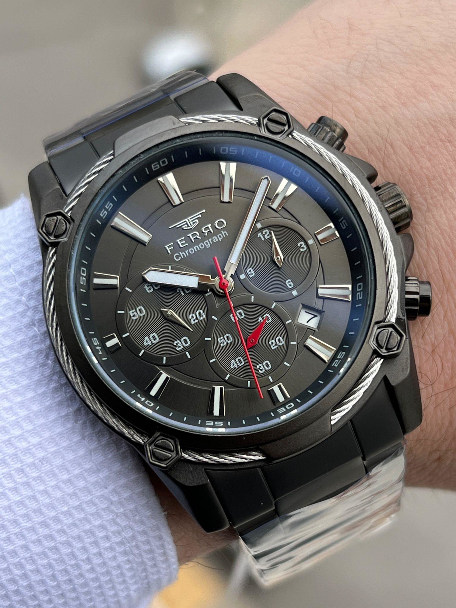 FERRO İç Fonksiyonları Aktif Chronograph 30 Mt Su Geçirmez Erkek 