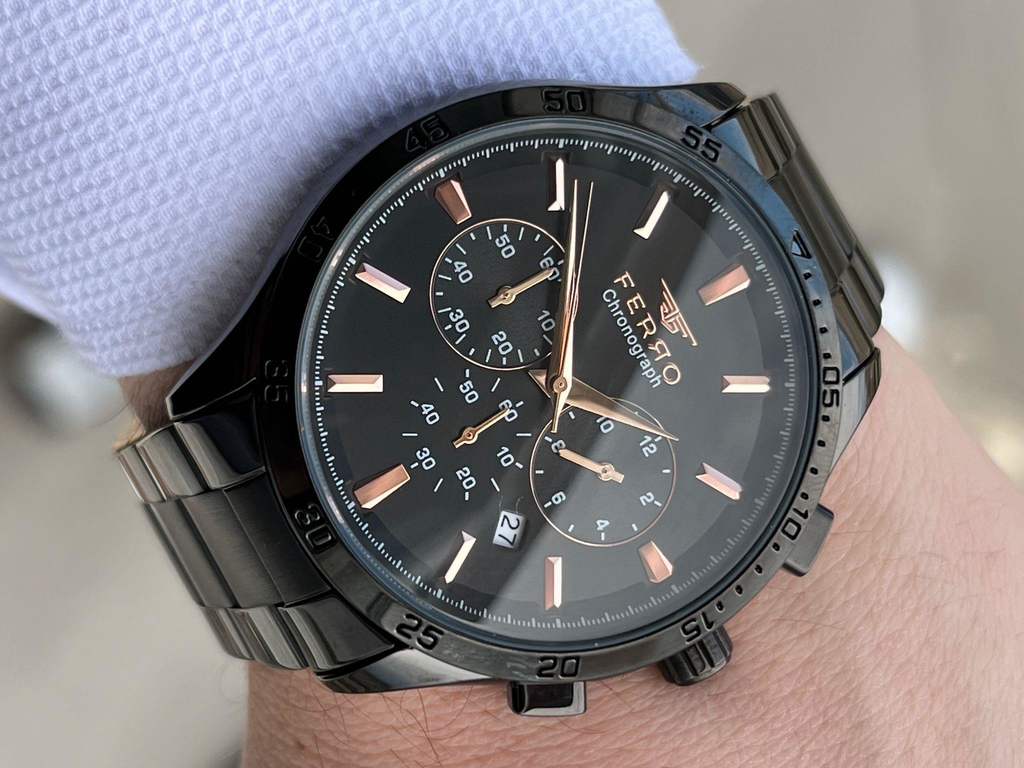 FERRO İç Fonksiyonları Aktif Chronograph 30 Mt Su Geçirmez Erkek 