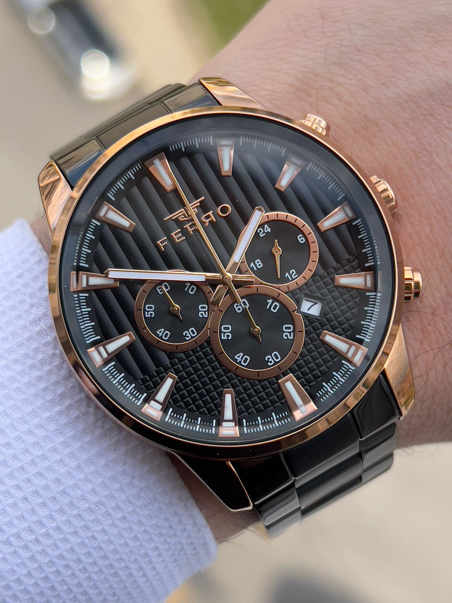 FERRO İç Fonksiyonları Aktif Chronograph 30 Mt Su Geçirmez Erkek 