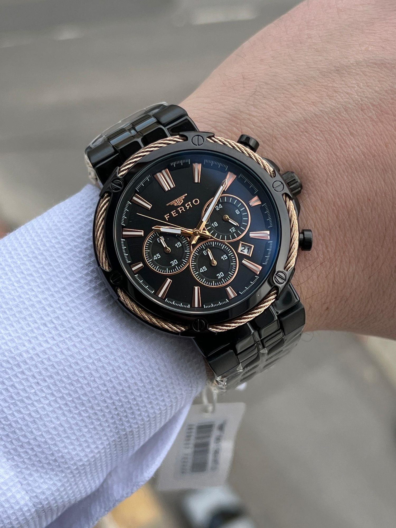 FERRO İç Fonksiyonları Aktif Chronograph 30 Mt Su Geçirmez Erkek 