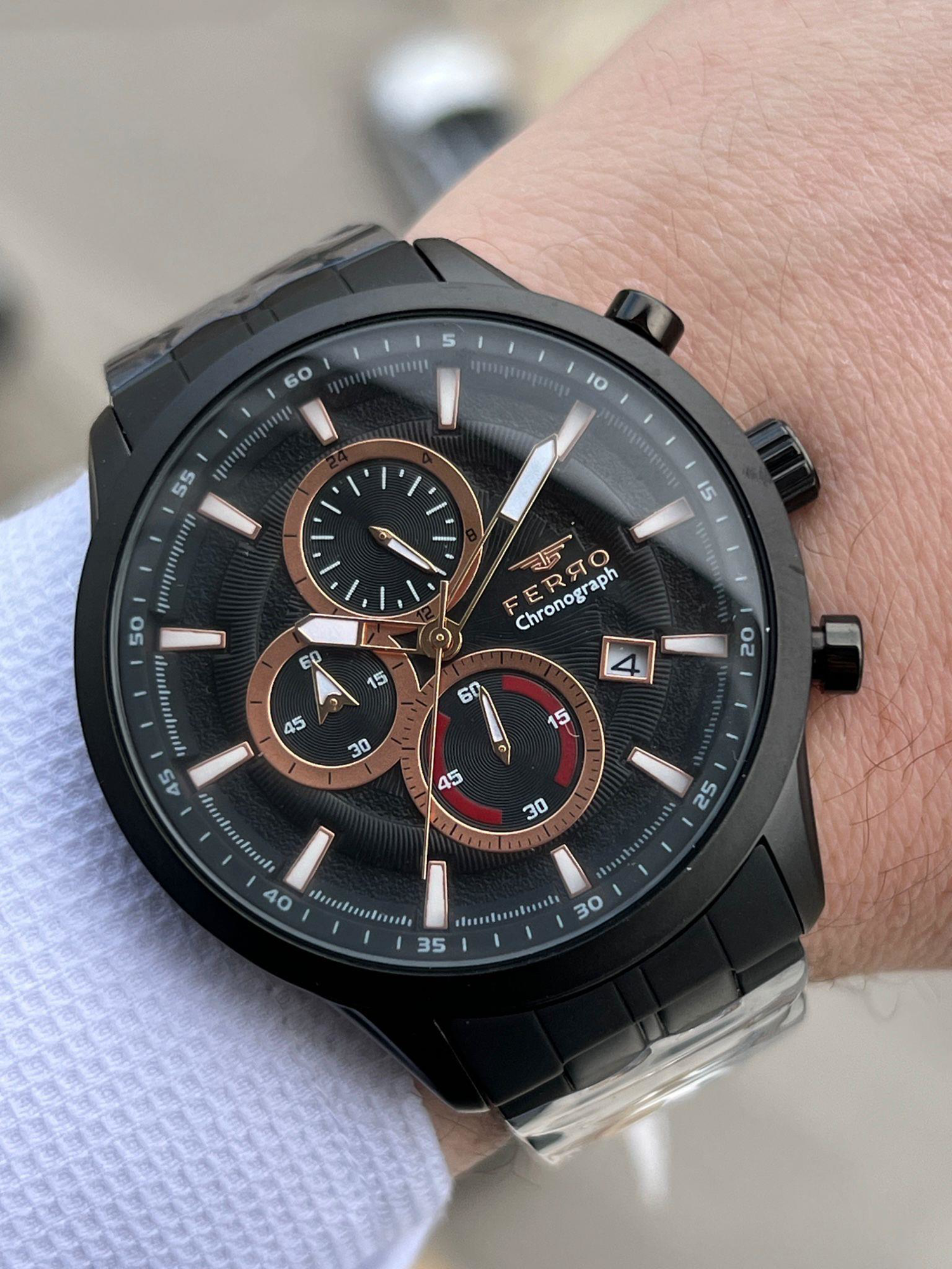 FERRO İç Fonksiyonları Aktif Chronograph 30 Mt Su Geçirmez Erkek 
