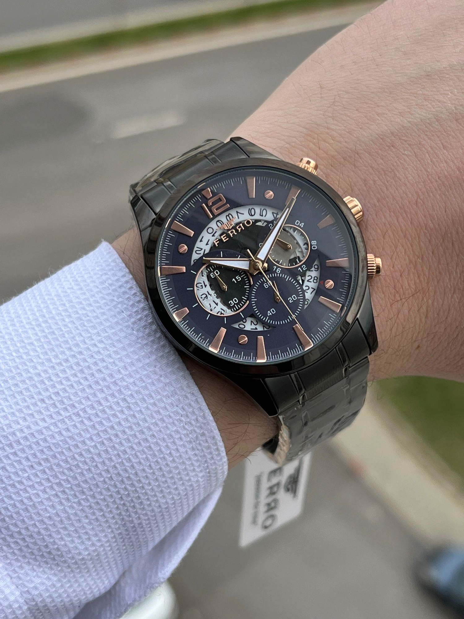 FERRO İç Fonksiyonları Aktif Chronograph 30 Mt Su Geçirmez Erkek 