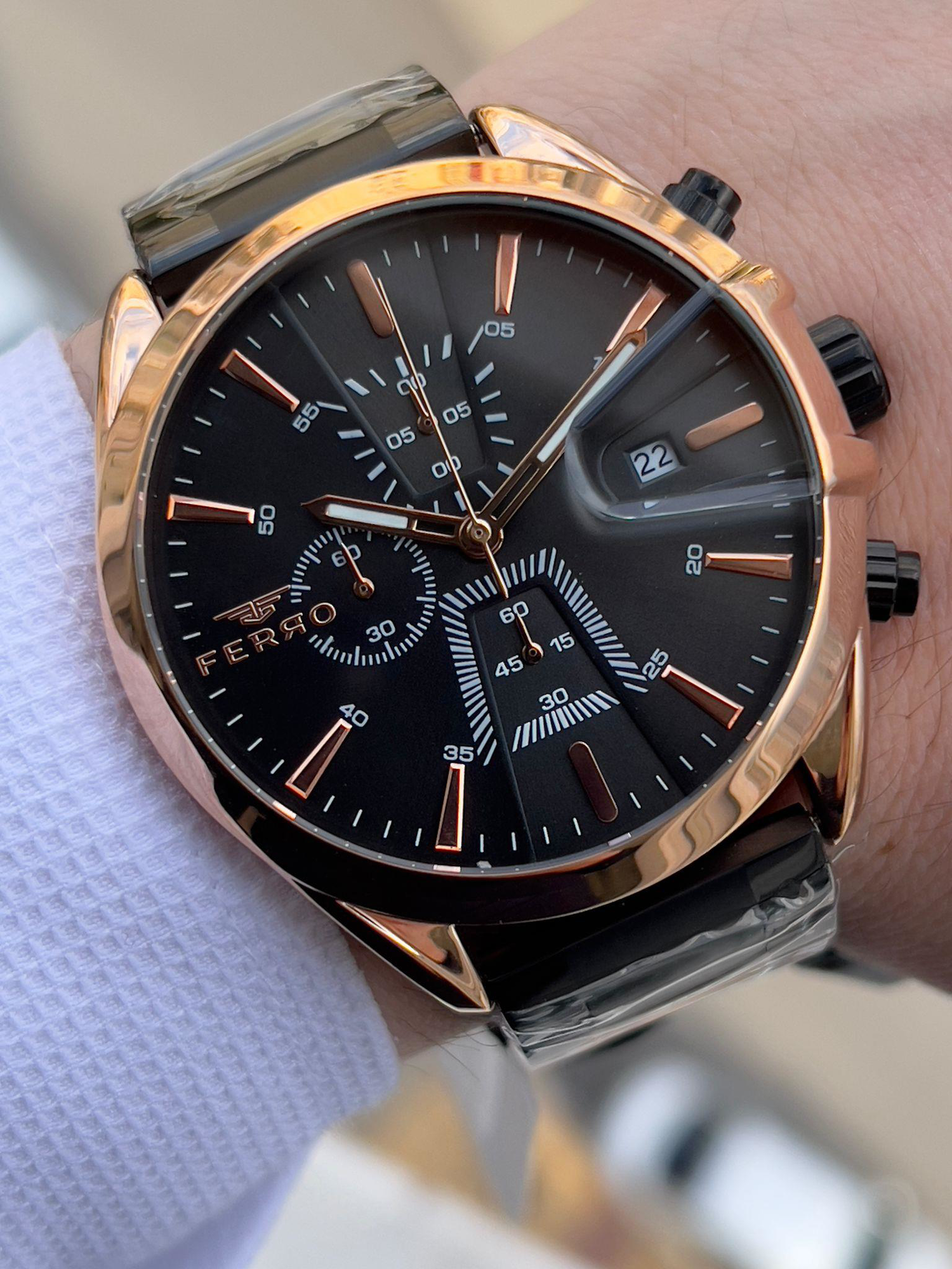 FERRO İç Fonksiyonları Aktif Chronograph 30 Mt Su Geçirmez Erkek 