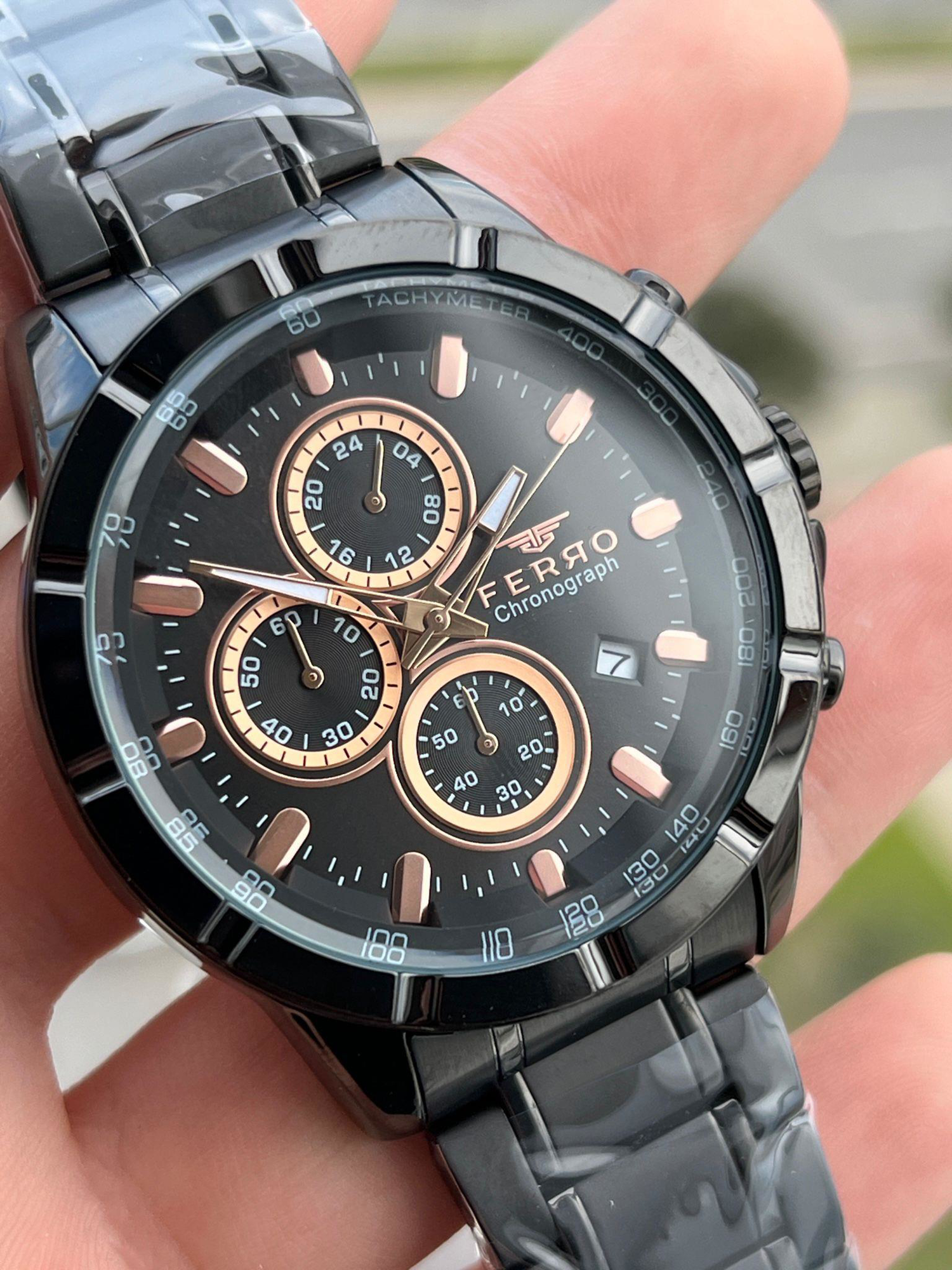 FERRO İç Fonksiyonları Aktif Chronograph 30 Mt Su Geçirmez Erkek 