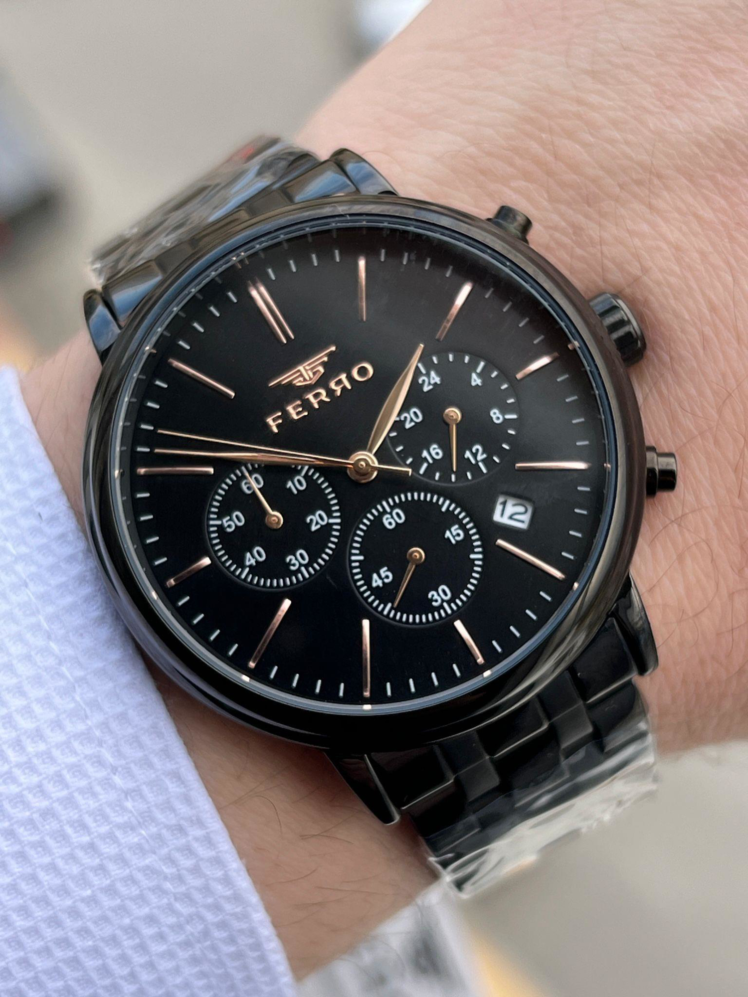 FERRO İç Fonksiyonları Aktif Chronograph 30 Mt Su Geçirmez Erkek 