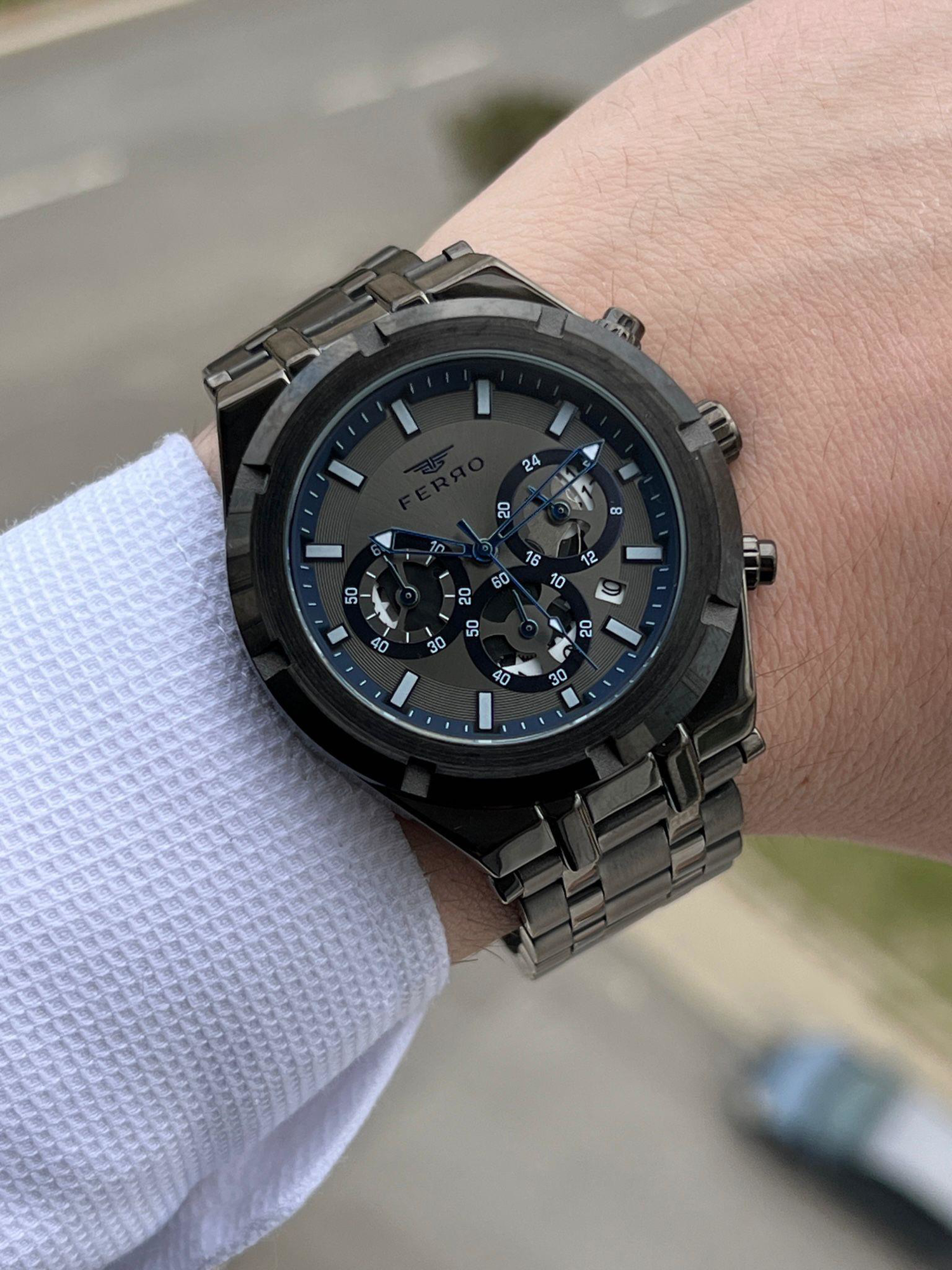 FERRO İç Fonksiyonları Aktif Chronograph 30 Mt Su Geçirmez Erkek 
