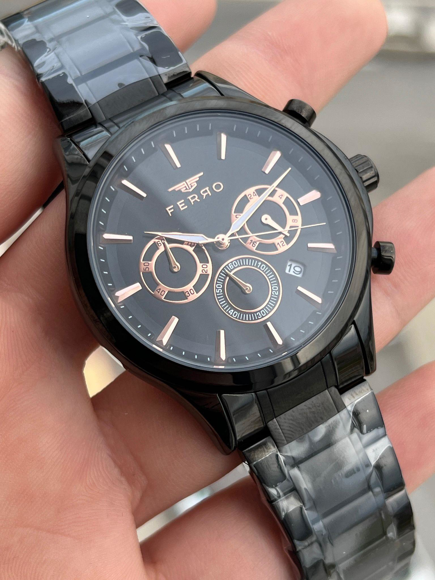 FERRO İç Fonksiyonları Aktif Chronograph 30 Mt Su Geçirmez Erkek 