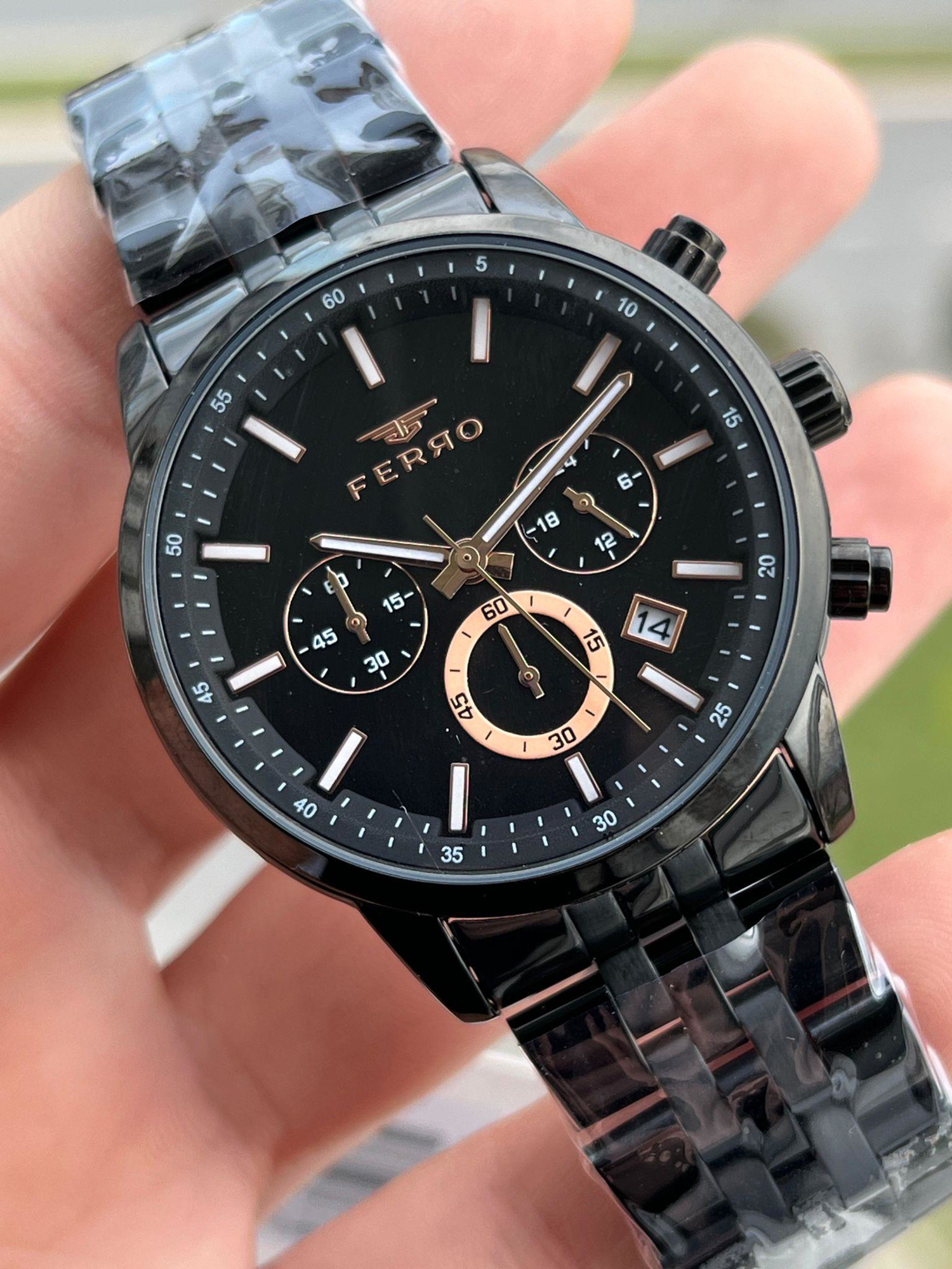 FERRO İç Fonksiyonları Aktif Chronograph 30 Mt Su Geçirmez Erkek 