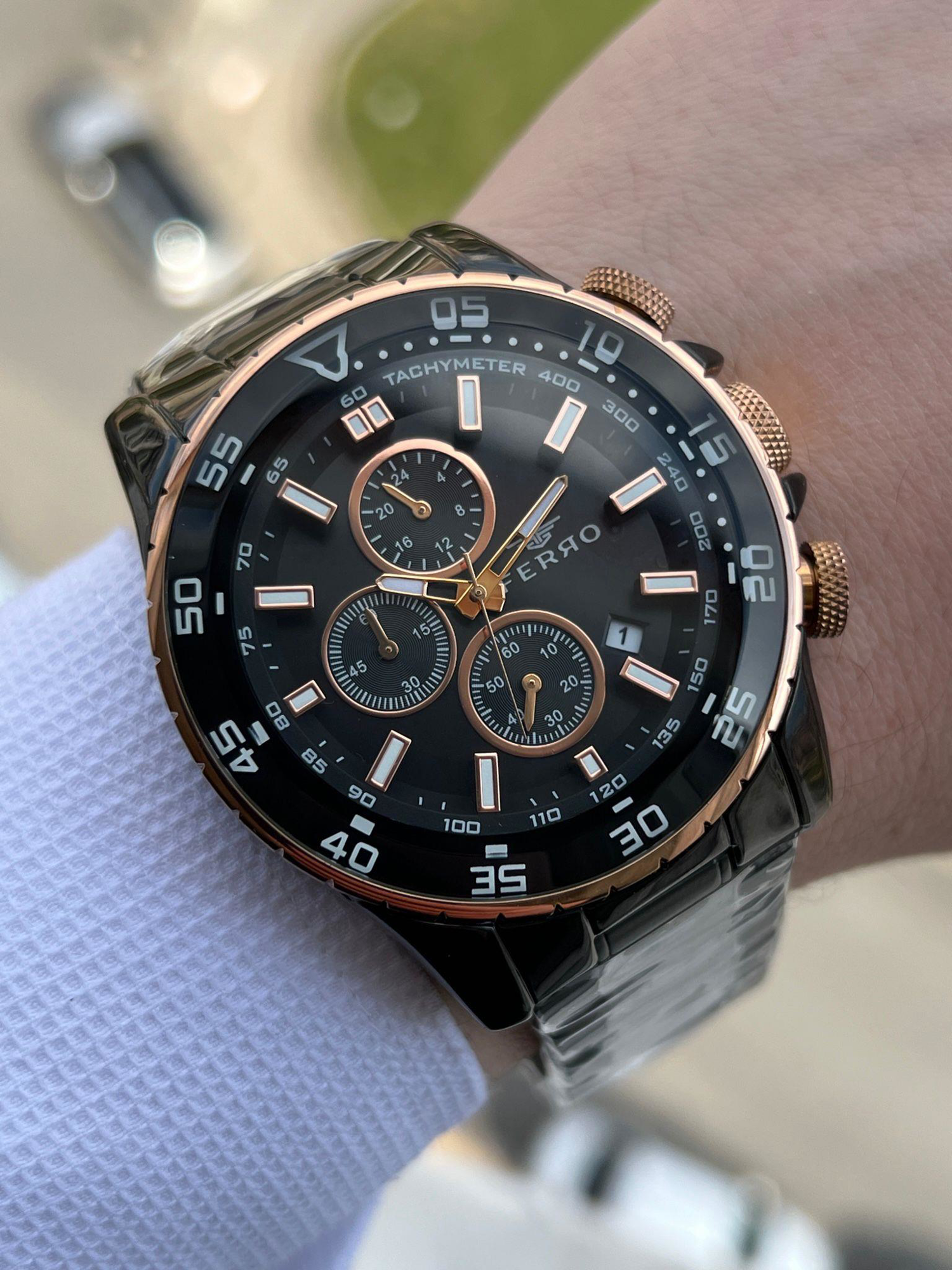 FERRO İç Fonksiyonları Aktif Chronograph 30 Mt Su Geçirmez Erkek 