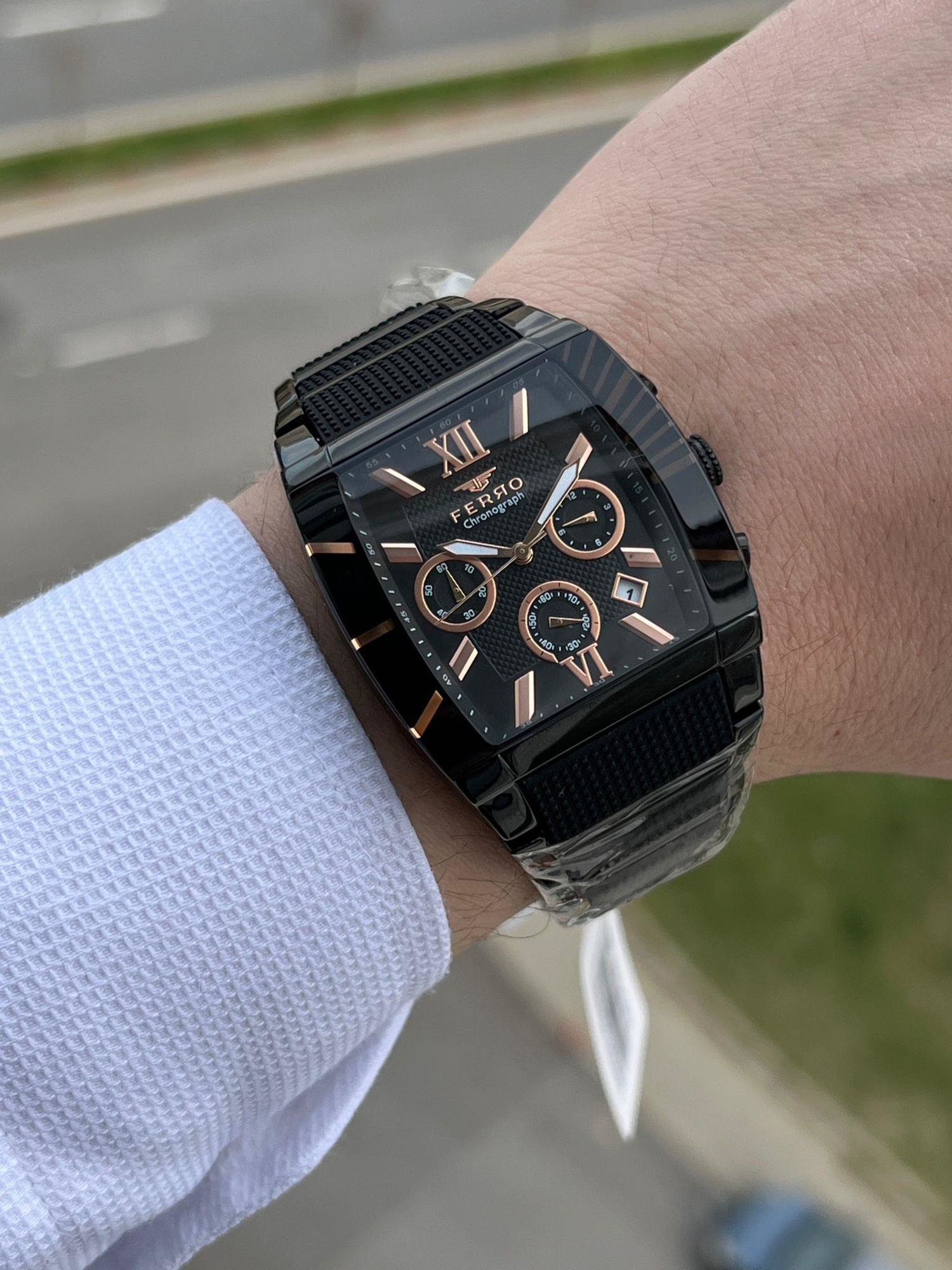 FERRO İç Fonksiyonları Aktif Chronograph 30 Mt Su Geçirmez Erkek FERRO İç Fonksiyonları Aktif Chronograph 30 Mt Su Geçirmez Erkek