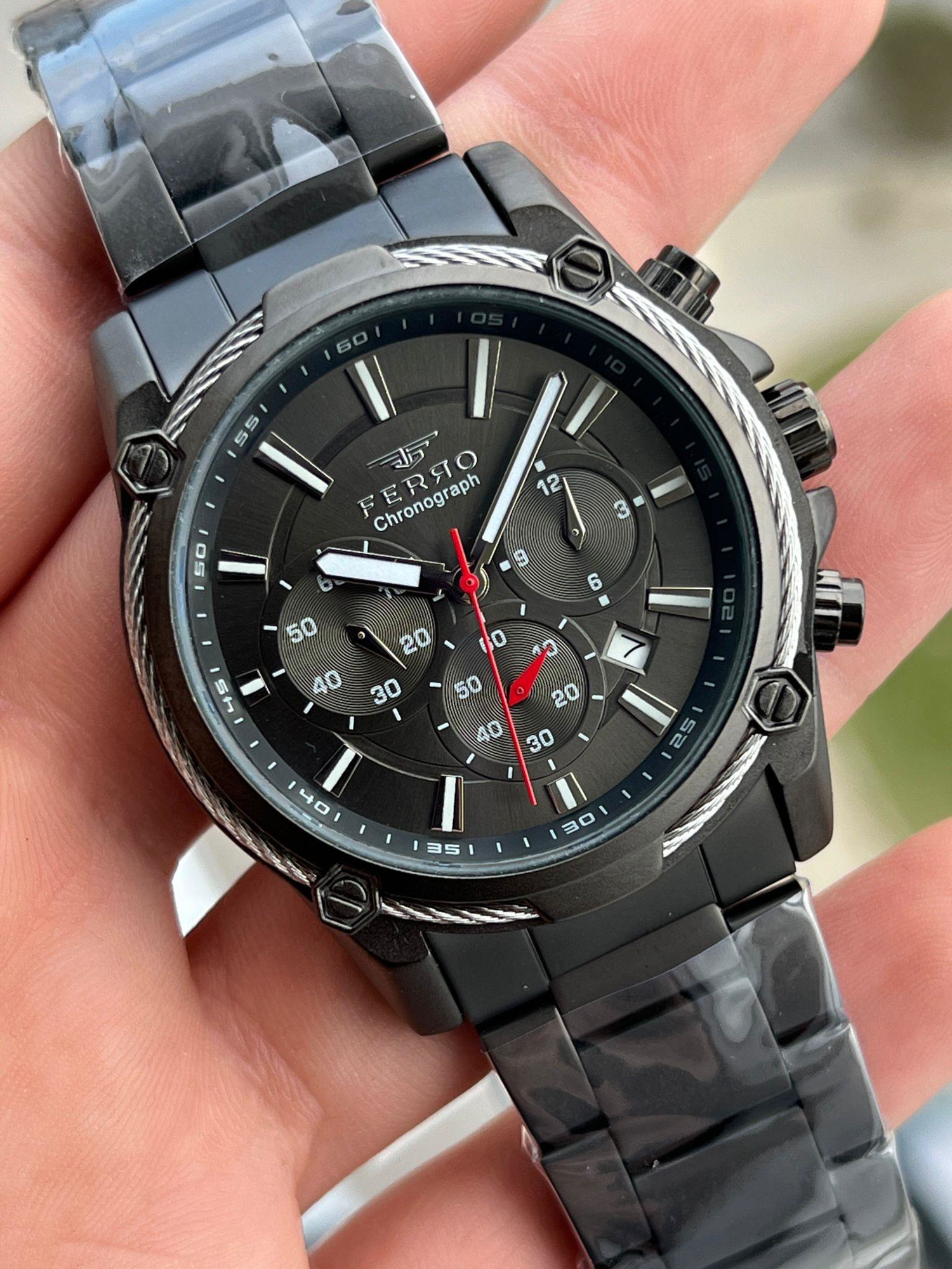 FERRO İç Fonksiyonları Aktif Chronograph 30 Mt Su Geçirmez Erkek 