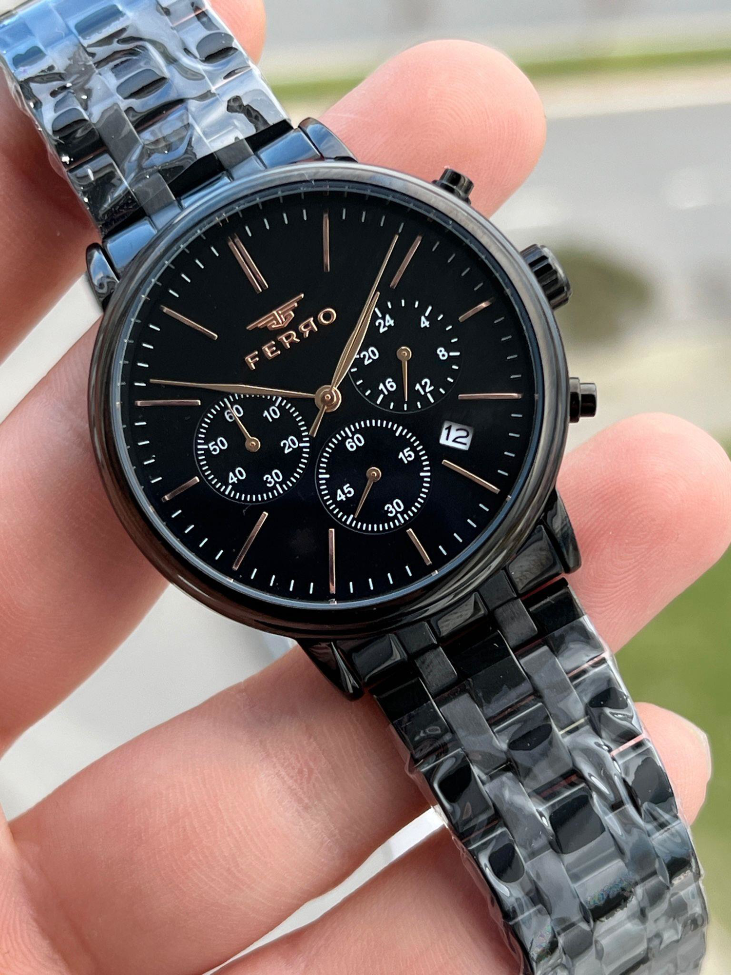 FERRO İç Fonksiyonları Aktif Chronograph 30 Mt Su Geçirmez Erkek 
