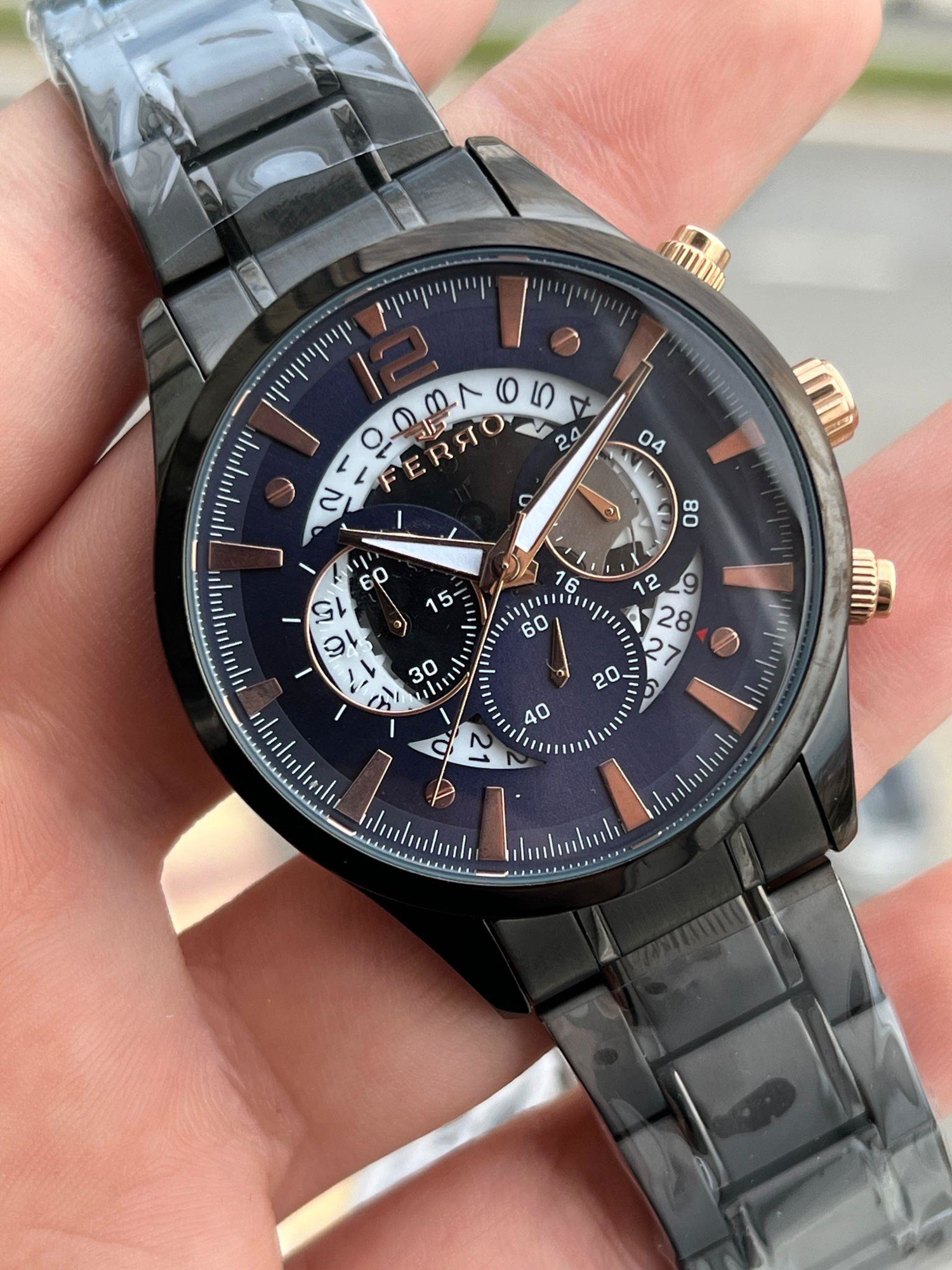 FERRO İç Fonksiyonları Aktif Chronograph 30 Mt Su Geçirmez Erkek 