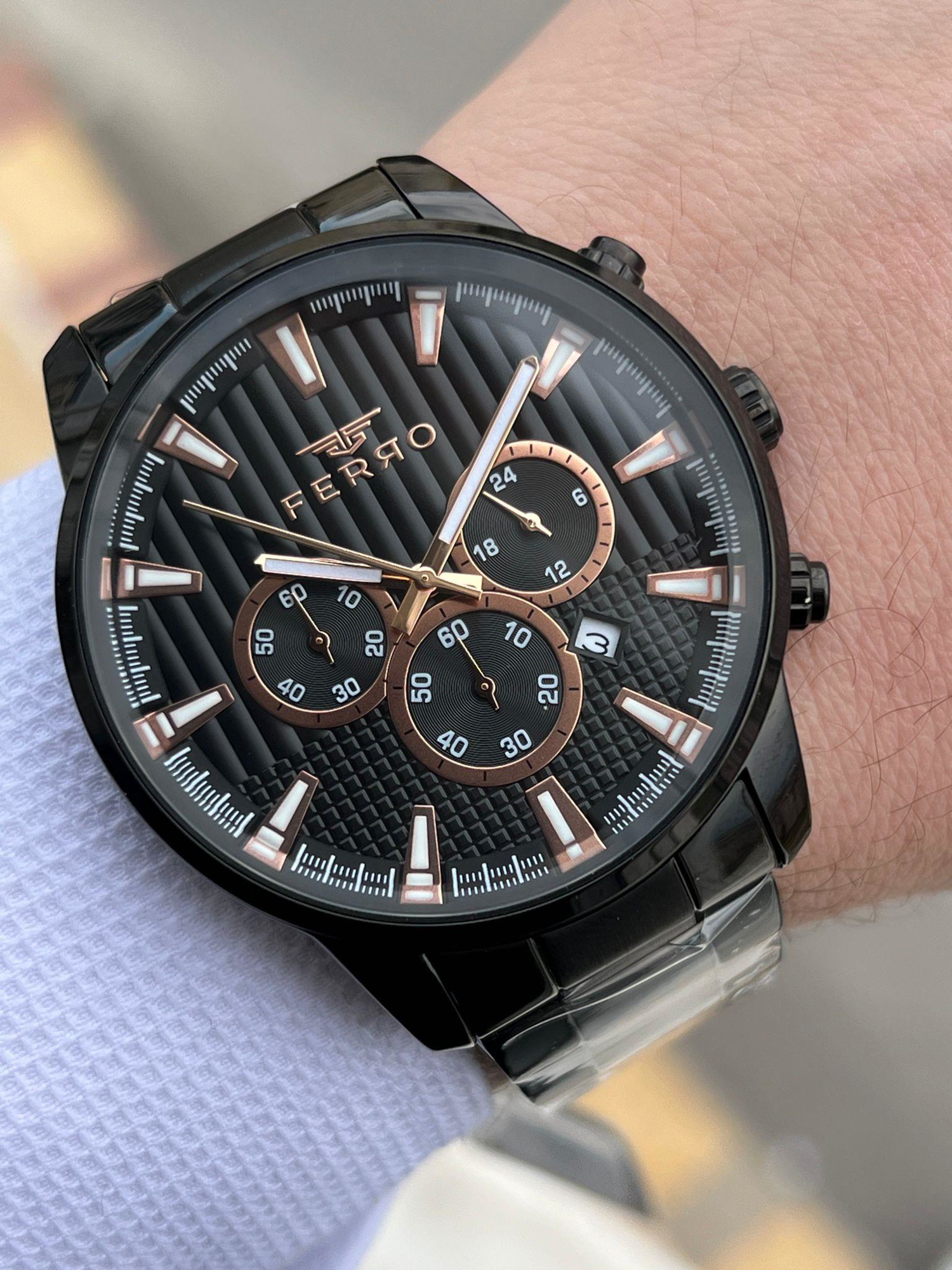 FERRO İç Fonksiyonları Aktif Chronograph 30 Mt Su Geçirmez Erkek FERRO İç Fonksiyonları Aktif Chronograph 30 Mt Su Geçirmez Erkek