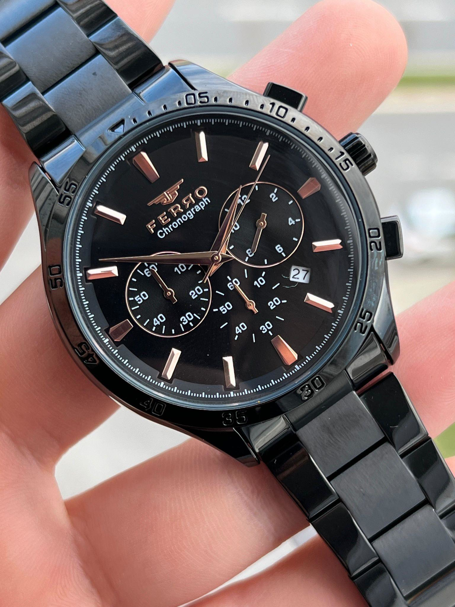 FERRO İç Fonksiyonları Aktif Chronograph 30 Mt Su Geçirmez Erkek 
