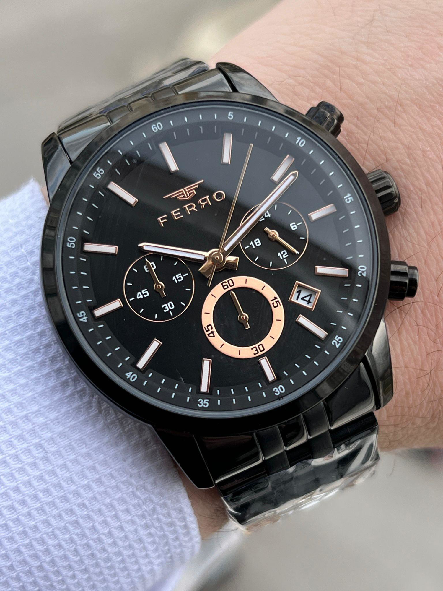 FERRO İç Fonksiyonları Aktif Chronograph 30 Mt Su Geçirmez Erkek 