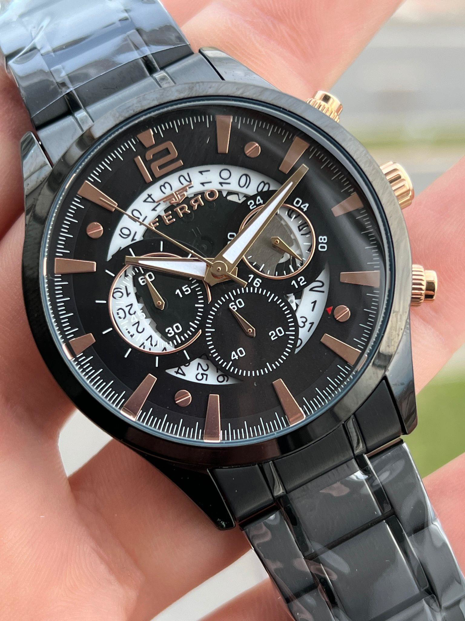 FERRO İç Fonksiyonları Aktif Chronograph 30 Mt Su Geçirmez Erkek 