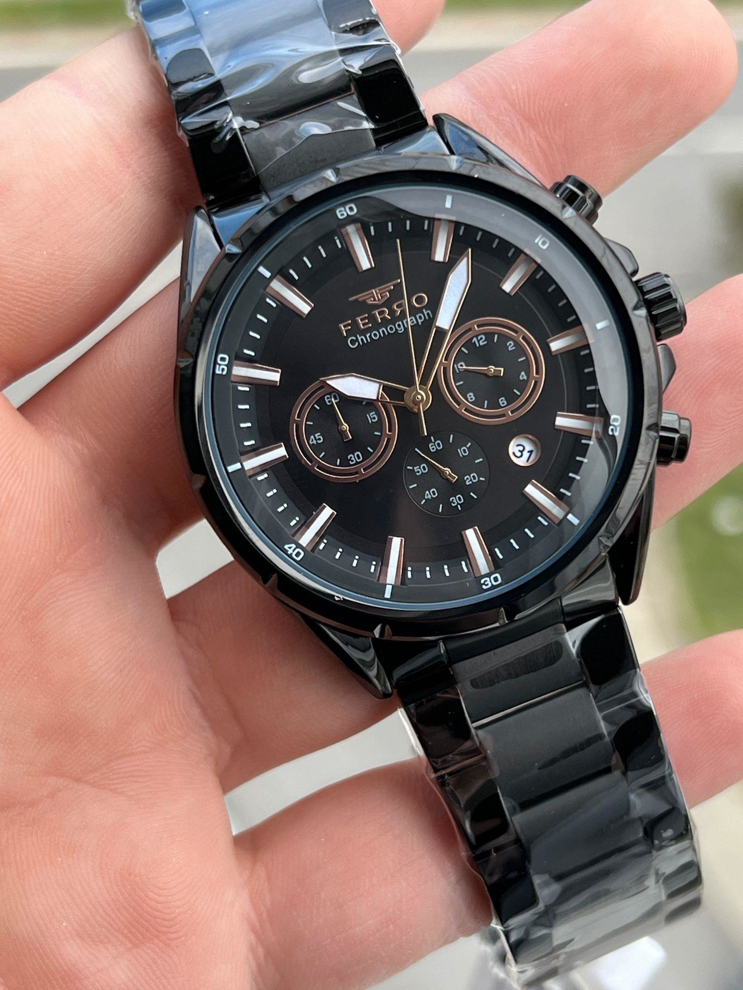 FERRO İç Fonksiyonları Aktif Chronograph 30 Mt Su Geçirmez Erkek 