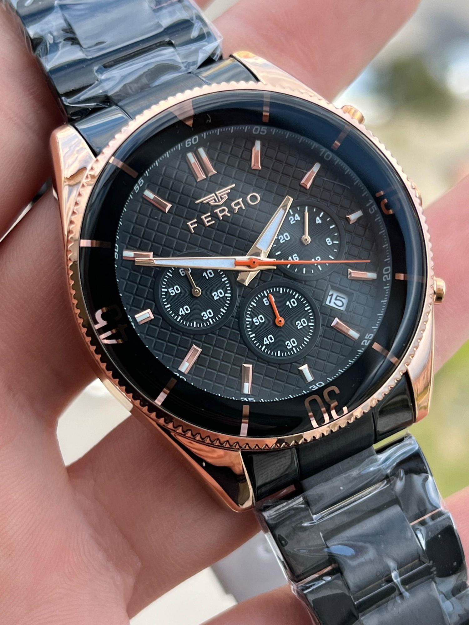 FERRO İç Fonksiyonları Aktif Chronograph 30 Mt Su Geçirmez Erkek 