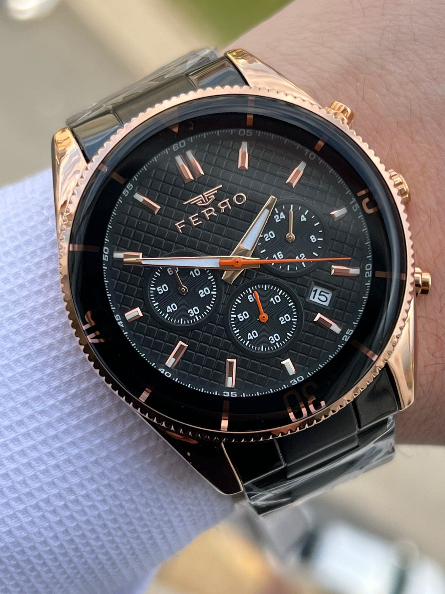 FERRO İç Fonksiyonları Aktif Chronograph 30 Mt Su Geçirmez Erkek 