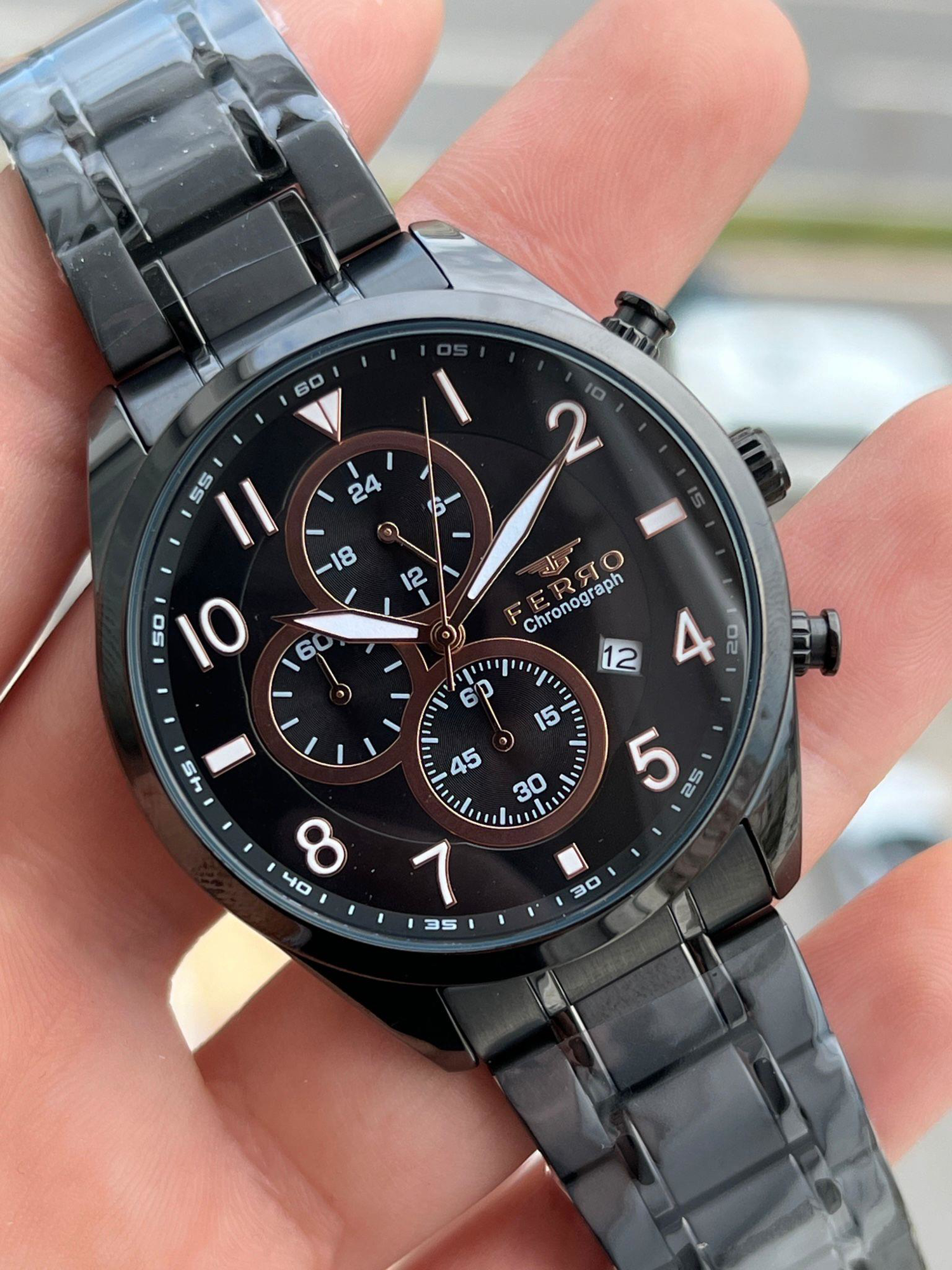 FERRO İç Fonksiyonları Aktif Chronograph 30 Mt Su Geçirmez Erkek 
