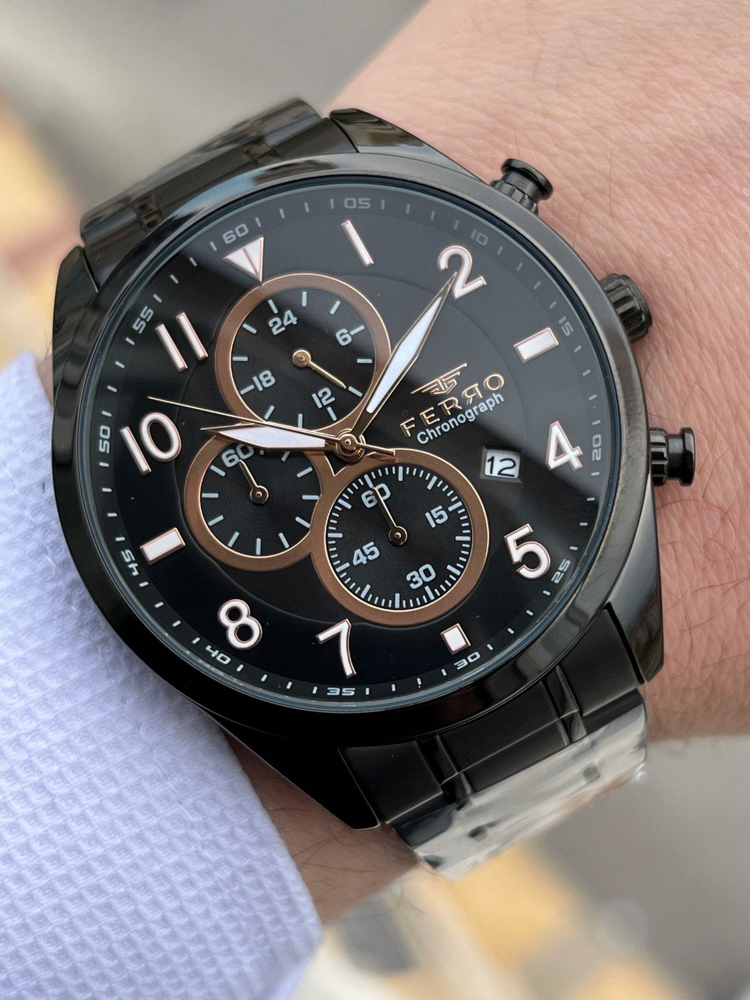 FERRO İç Fonksiyonları Aktif Chronograph 30 Mt Su Geçirmez Erkek 