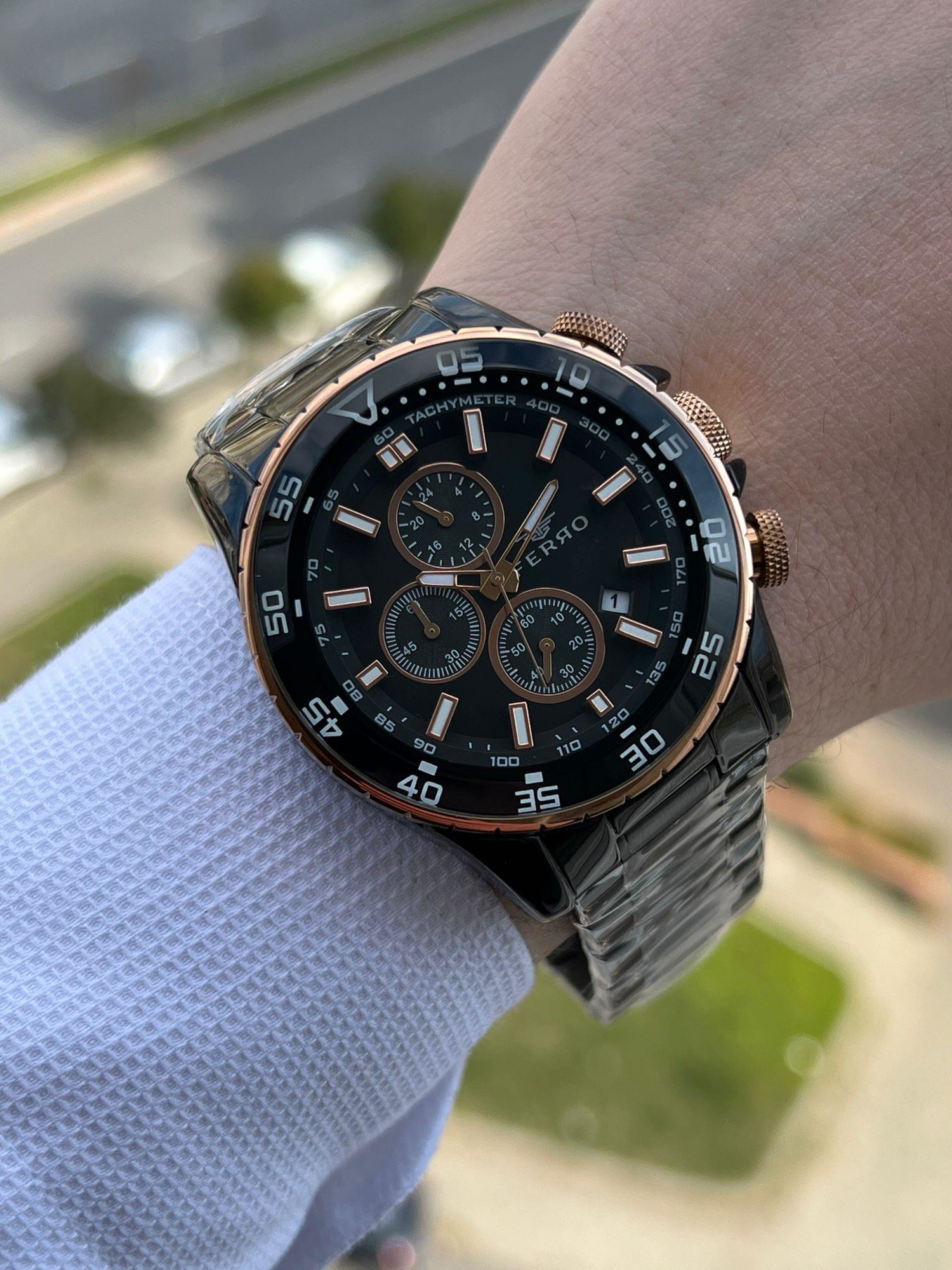 FERRO İç Fonksiyonları Aktif Chronograph 30 Mt Su Geçirmez Erkek 