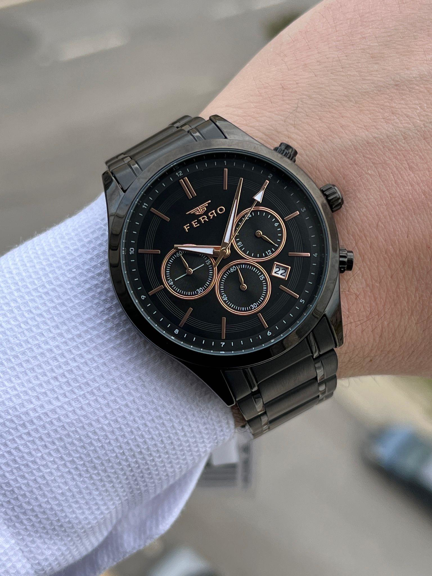 FERRO İç Fonksiyonları Aktif Chronograph 30 Mt Su Geçirmez Erkek 