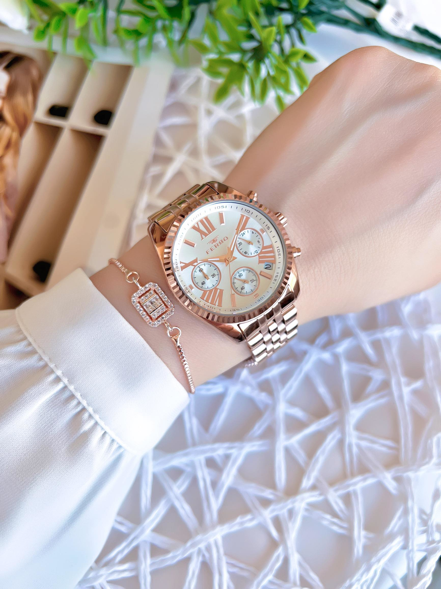 Ferro İç Fonksiyonları Aktif Rose/Gold Renk Kararmaz Renk Atmaz 3