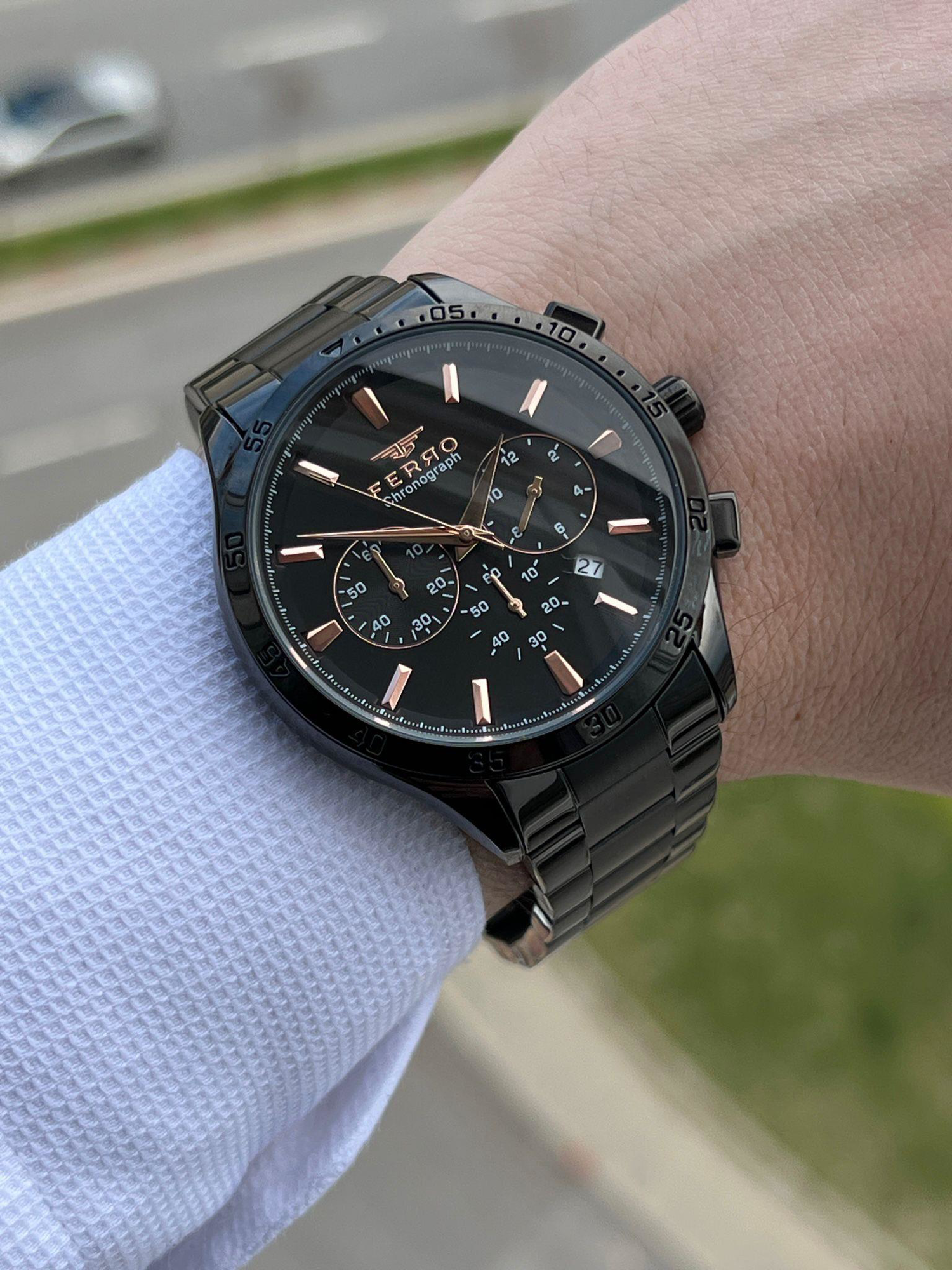 FERRO İç Fonksiyonları Aktif Chronograph 30 Mt Su Geçirmez Erkek 