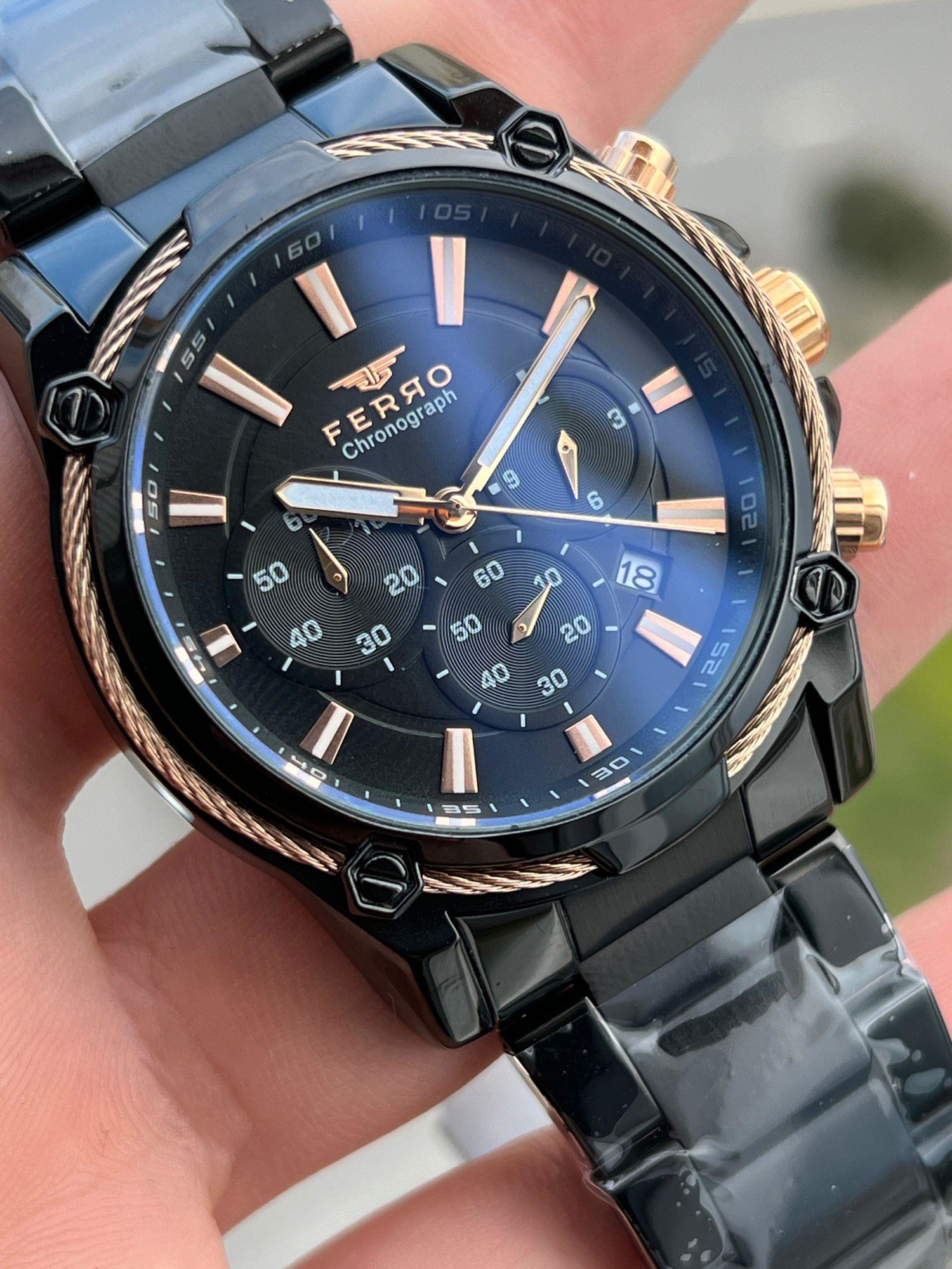 FERRO İç Fonksiyonları Aktif Chronograph 30 Mt Su Geçirmez Erkek 