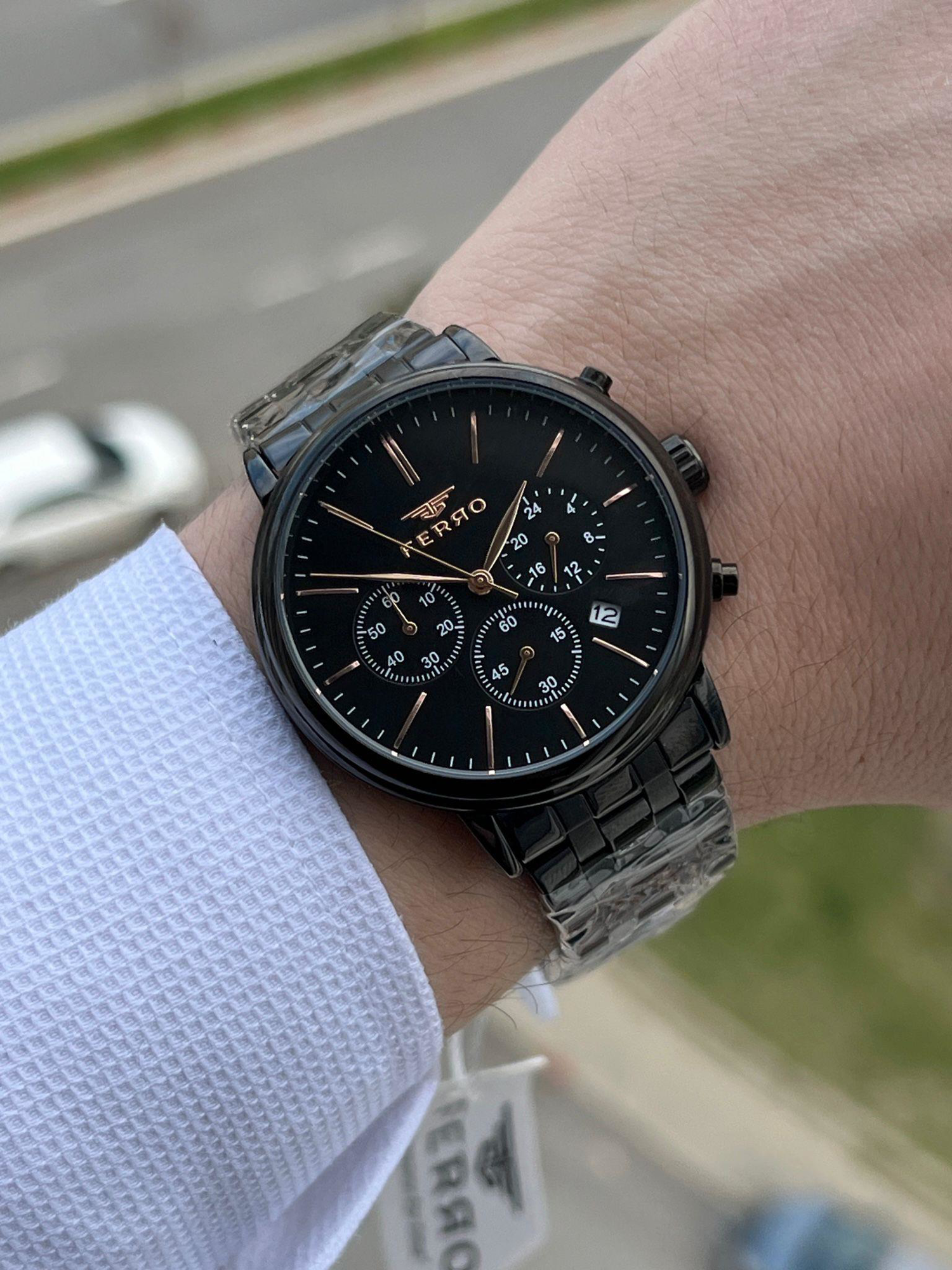 FERRO İç Fonksiyonları Aktif Chronograph 30 Mt Su Geçirmez Erkek 