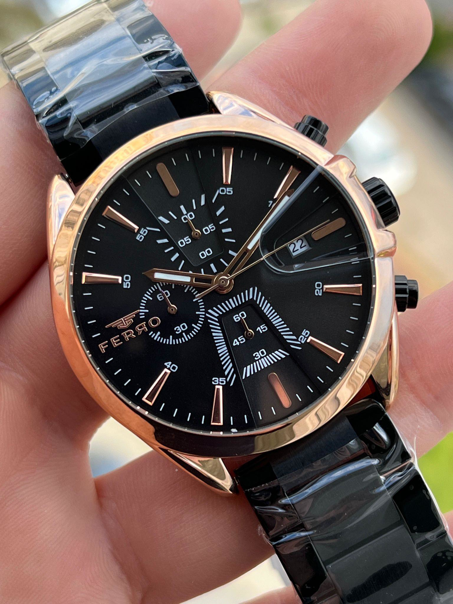 FERRO İç Fonksiyonları Aktif Chronograph 30 Mt Su Geçirmez Erkek 