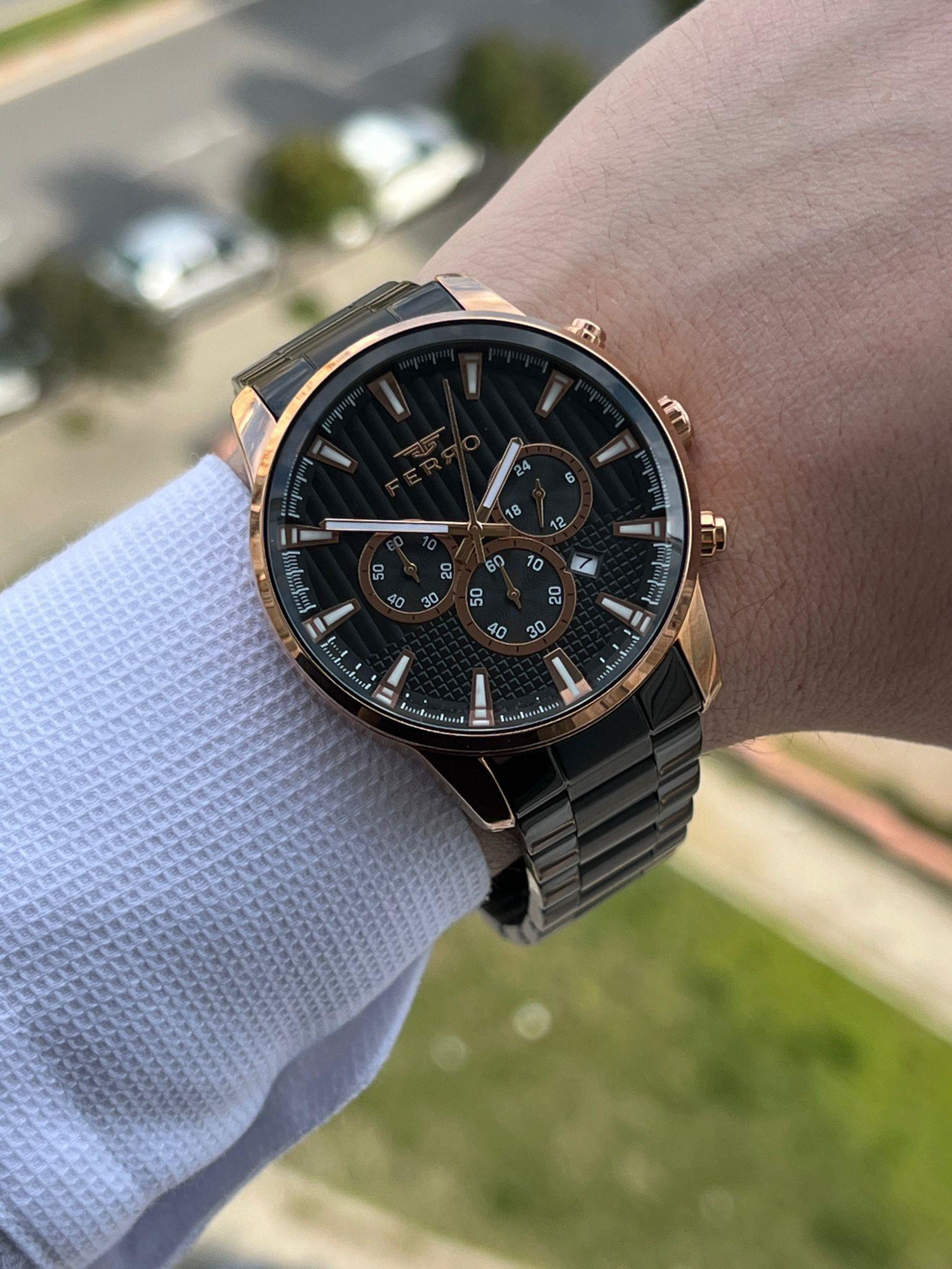 FERRO İç Fonksiyonları Aktif Chronograph 30 Mt Su Geçirmez Erkek 