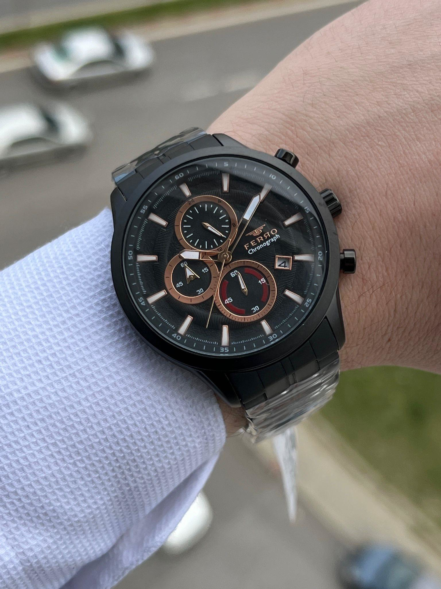 FERRO İç Fonksiyonları Aktif Chronograph 30 Mt Su Geçirmez Erkek 