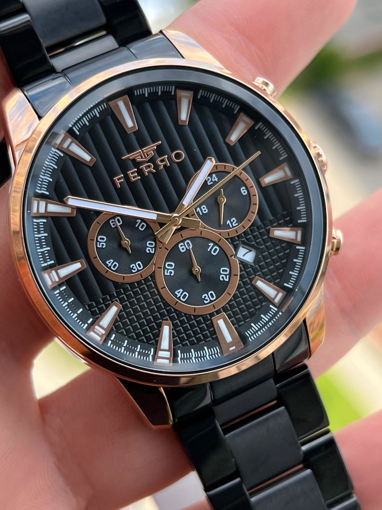 FERRO İç Fonksiyonları Aktif Chronograph 30 Mt Su Geçirmez Erkek 