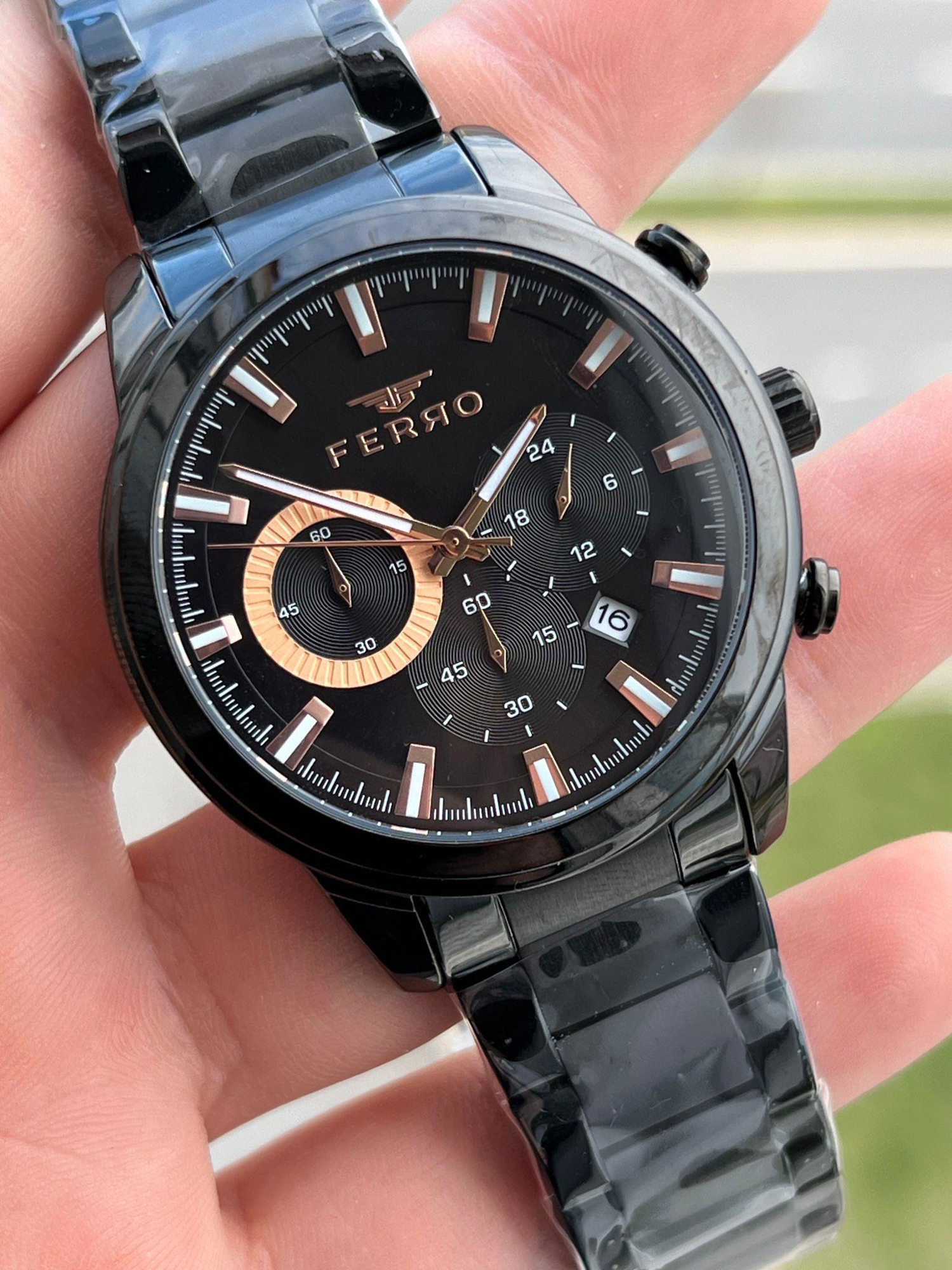 FERRO İç Fonksiyonları Aktif Chronograph 30 Mt Su Geçirmez Erkek 