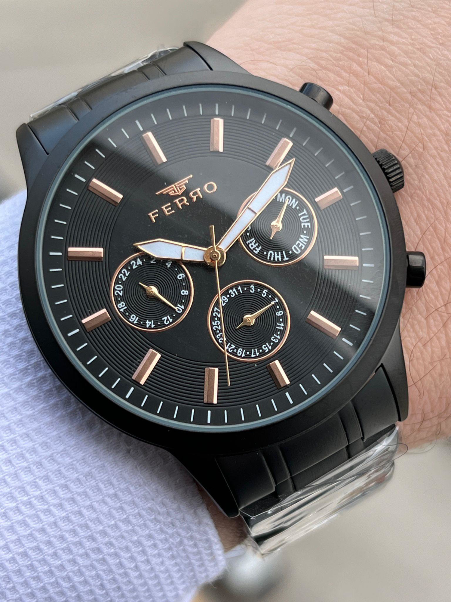 FERRO İç Fonksiyonları Aktif Chronograph 30 Mt Su Geçirmez Erkek 