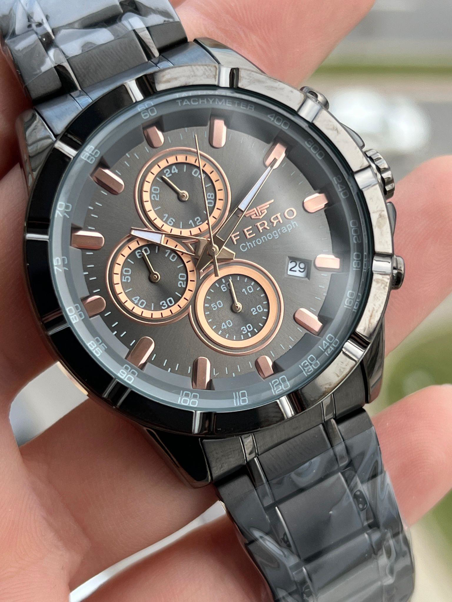 FERRO İç Fonksiyonları Aktif Chronograph 30 Mt Su Geçirmez Erkek 