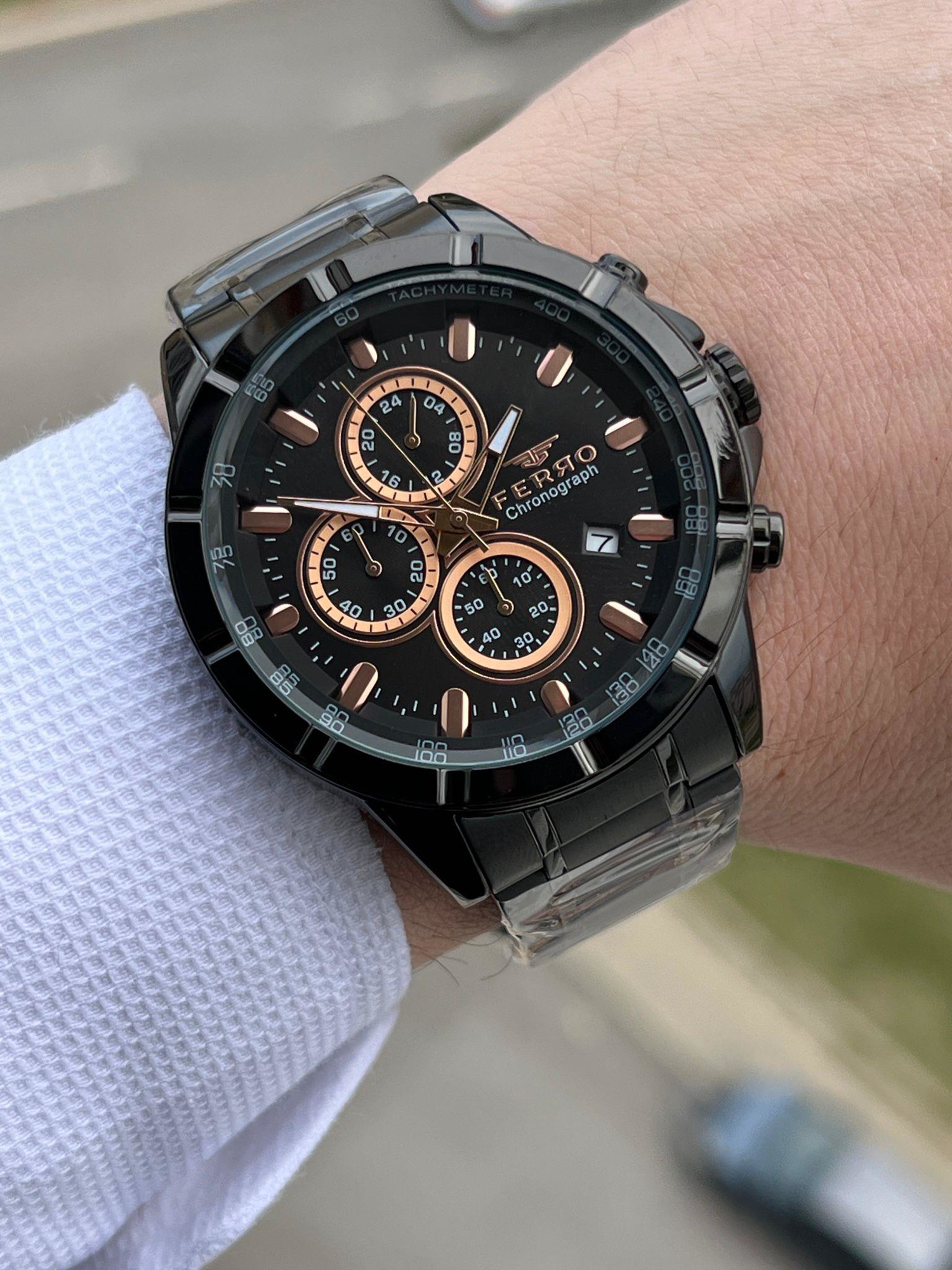 FERRO İç Fonksiyonları Aktif Chronograph 30 Mt Su Geçirmez Erkek 